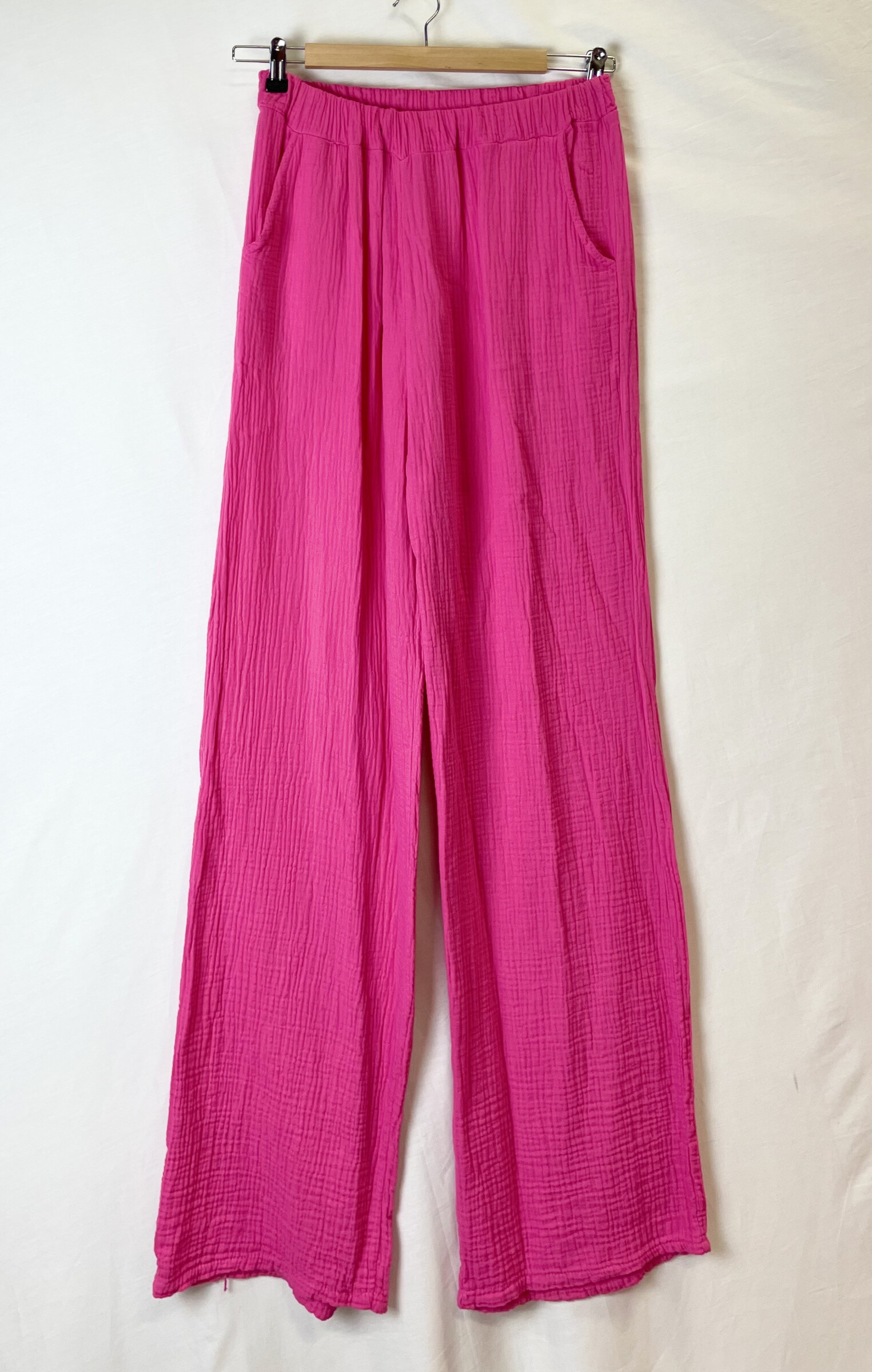 Grossiste Catherine Style - Pantalon large poché en gaze de coton