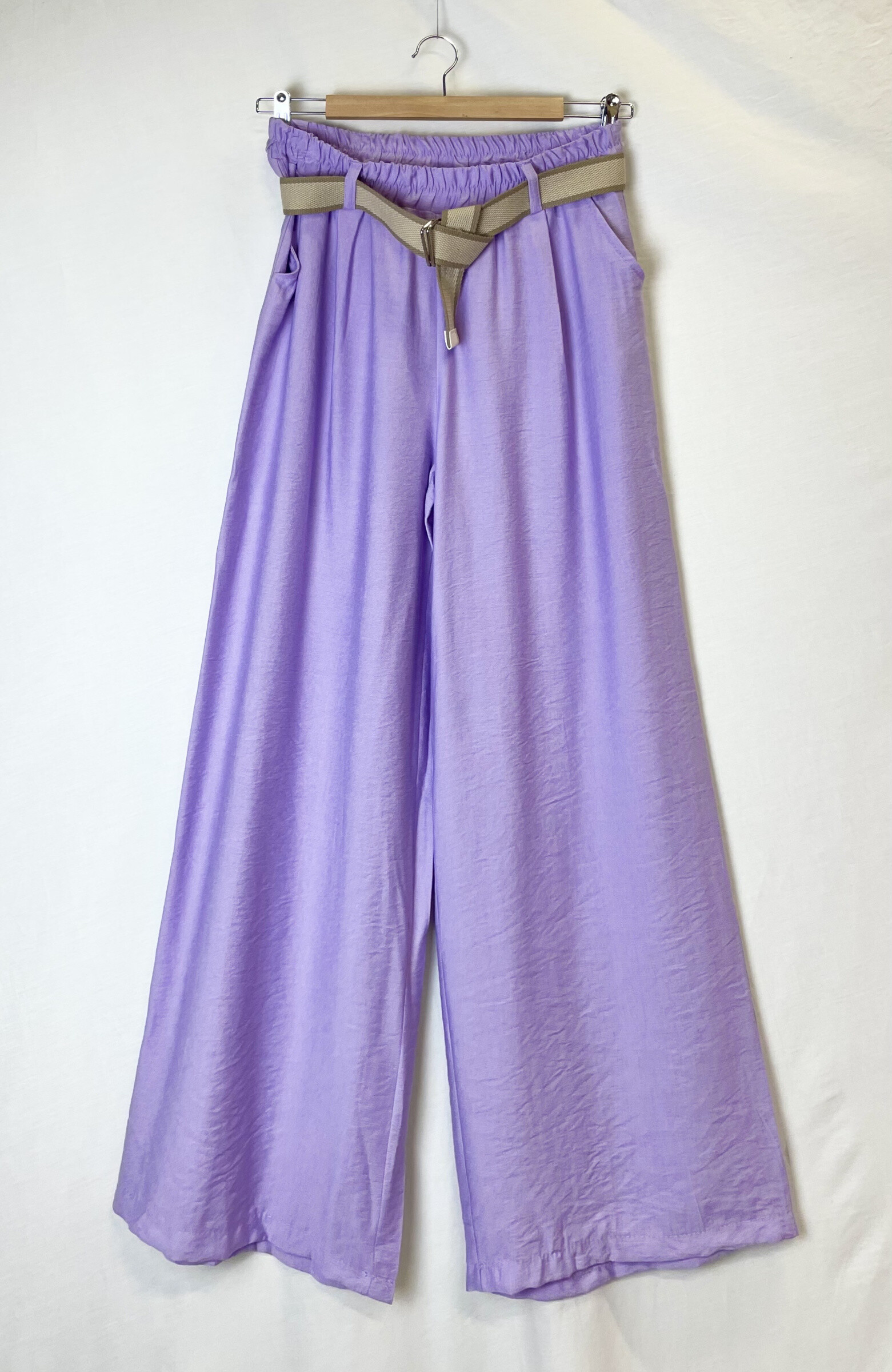 Grossiste Catherine Style - Pantalon large à ceinture en crepe