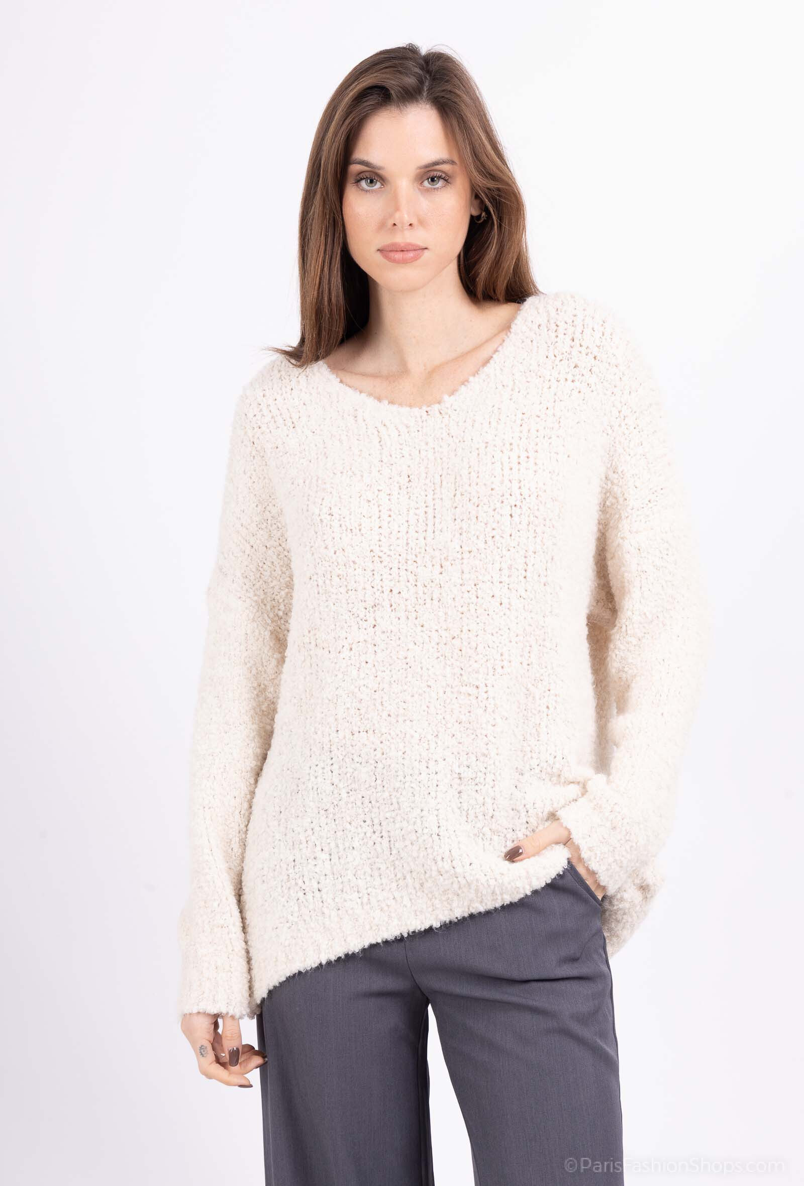 Grossiste Catherine Style - Pulls doux à bouclette ample