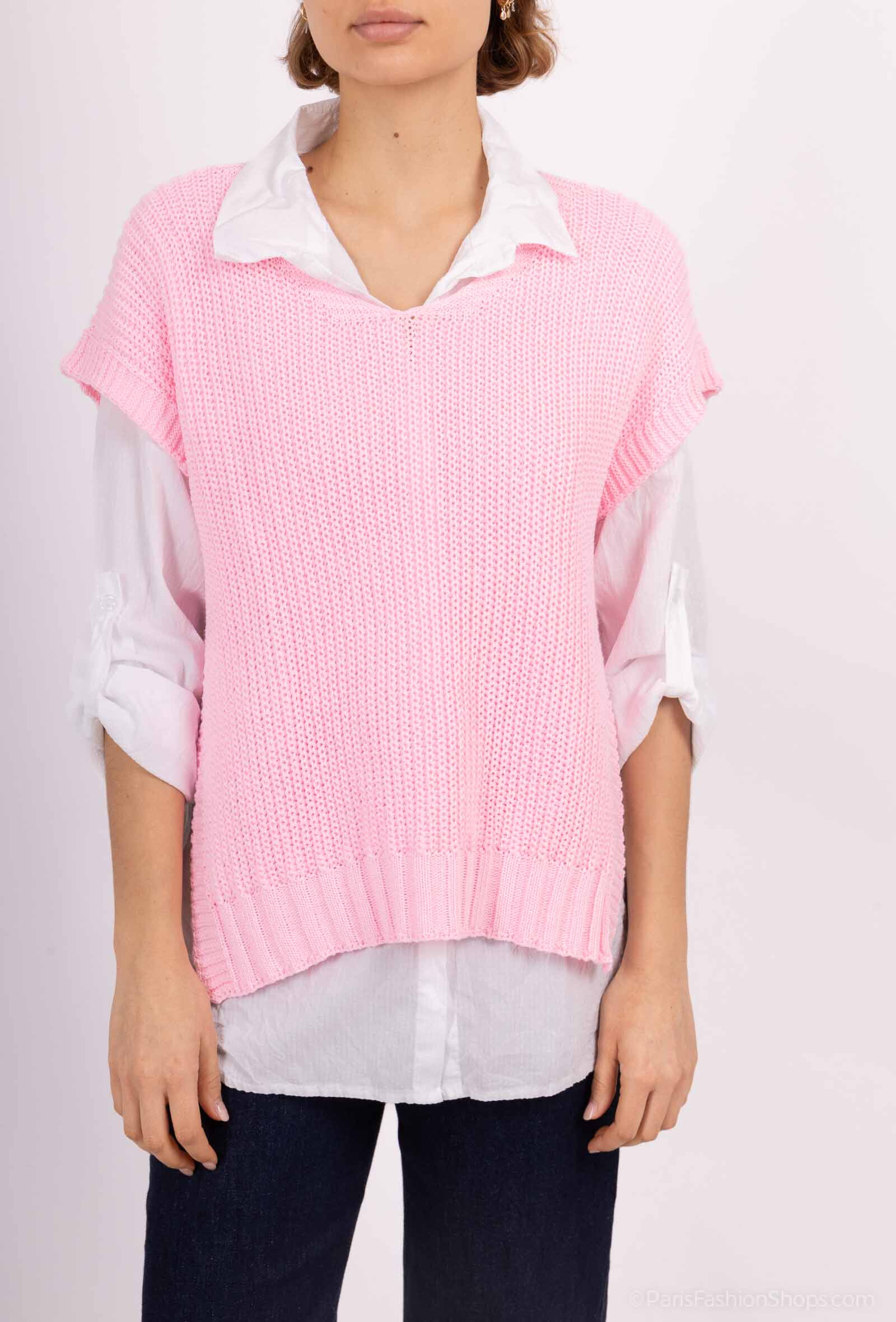Grossiste Catherine Style - Pulls à maille en coton sans manches