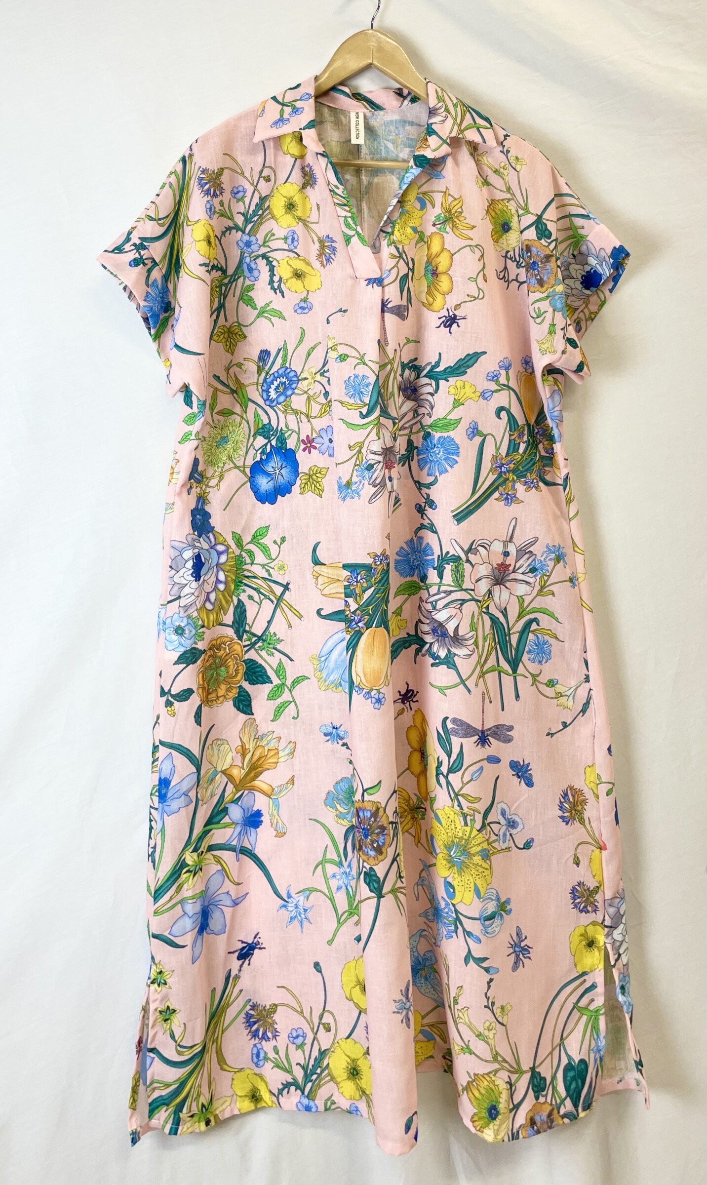 Grossiste Catherine Style - Robe midi en toile de coton fluide à imprimé fleurie