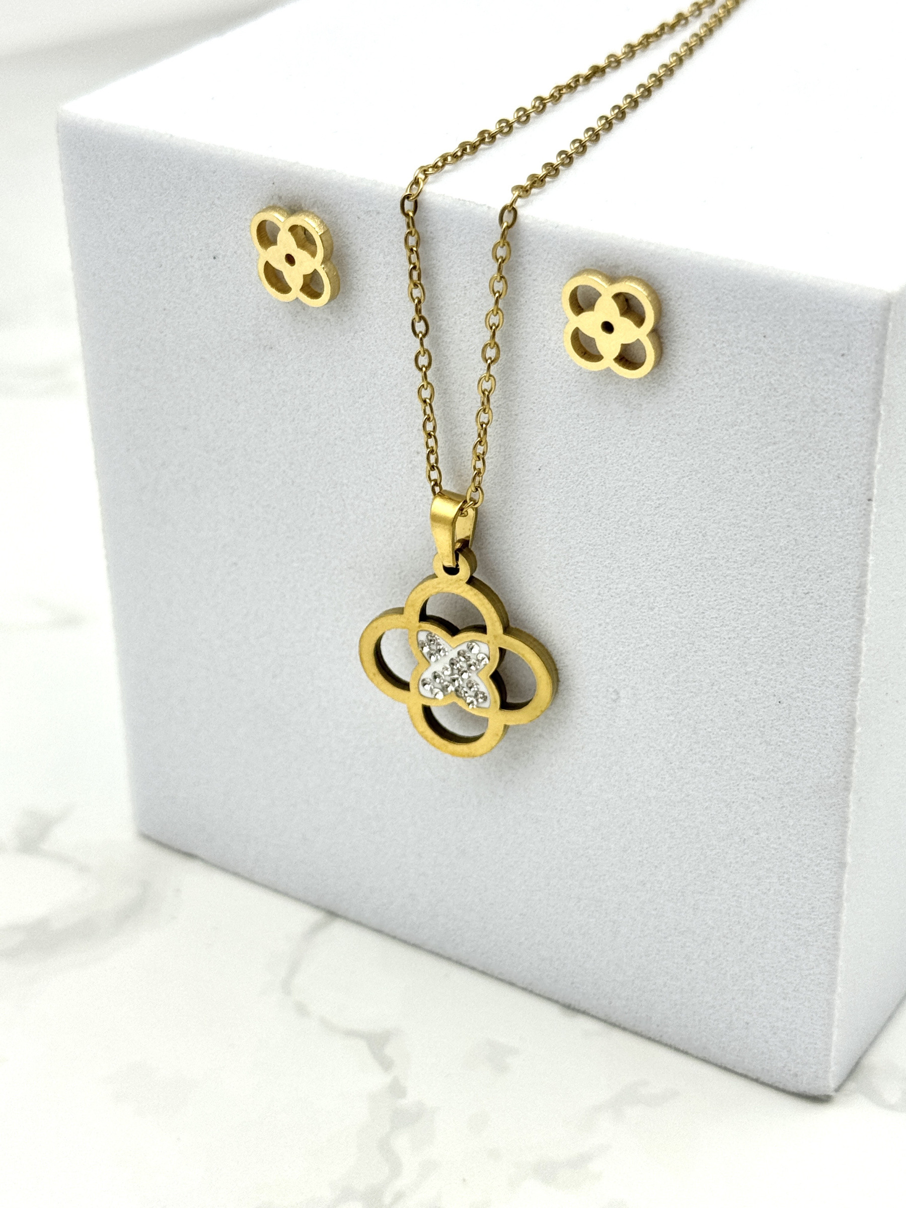 Mayorista Cecile II - Juego de joyas de acero inoxidable