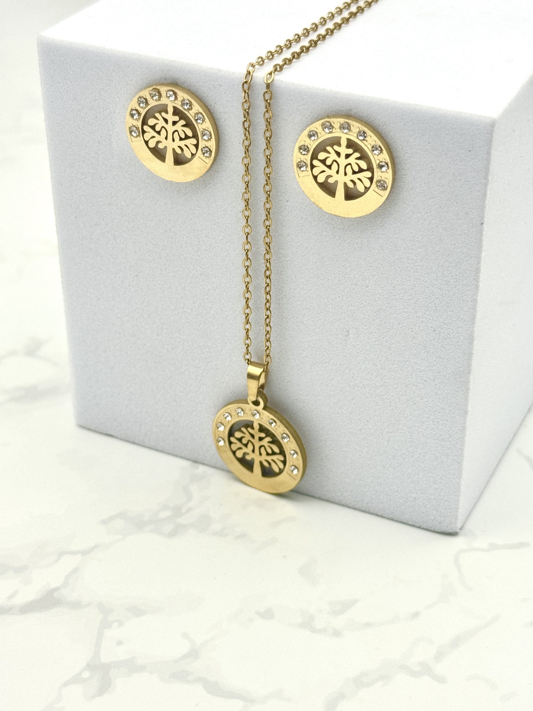 Mayorista Cecile II - Juego de joyas de acero inoxidable
