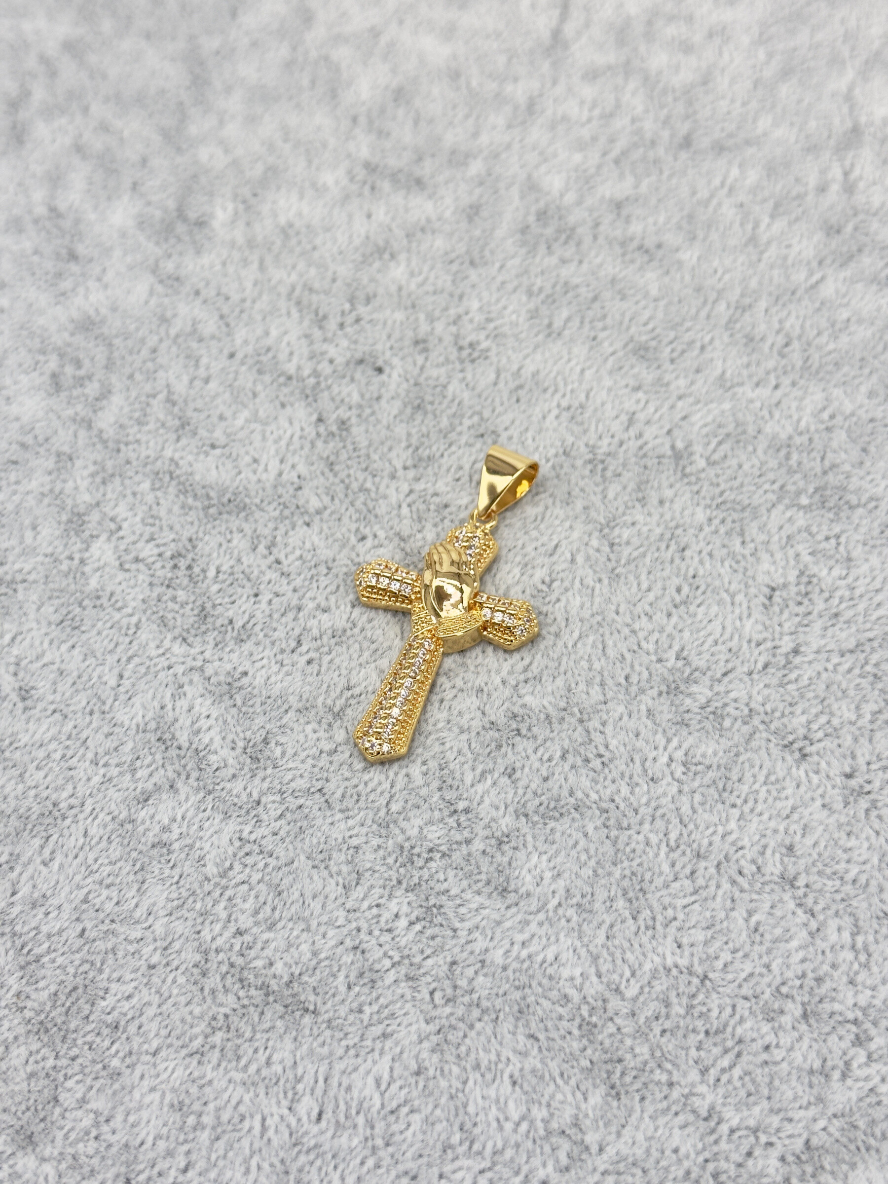 Wholesaler Cecile II - Gold plated pendant with rhinestones