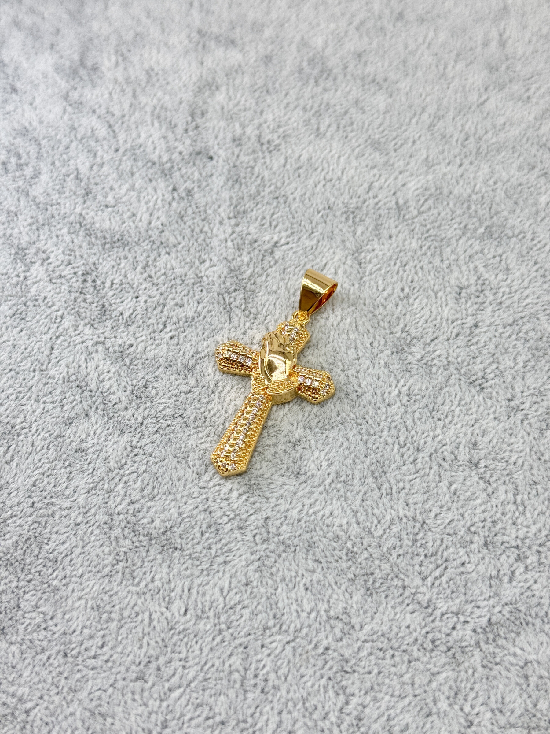 Wholesaler Cecile II - Gold plated pendant with rhinestones
