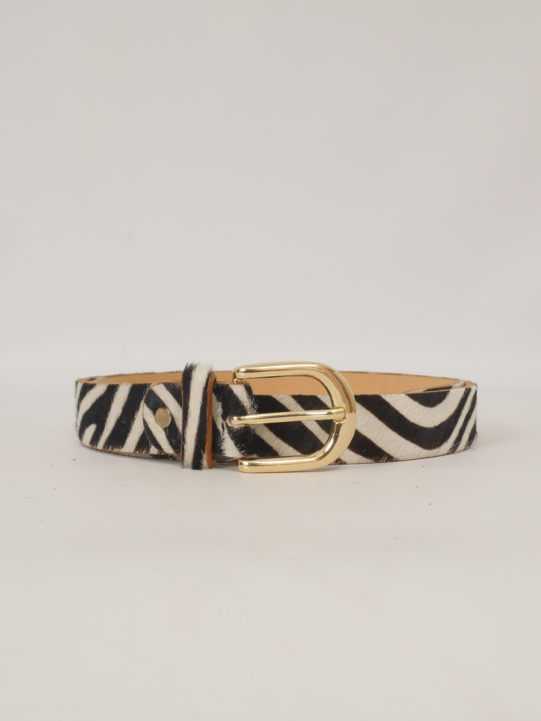 Grossiste CÉCILE WANG - Ceinture en cuir imprimé animalier à boucle dorée – BK0018-4