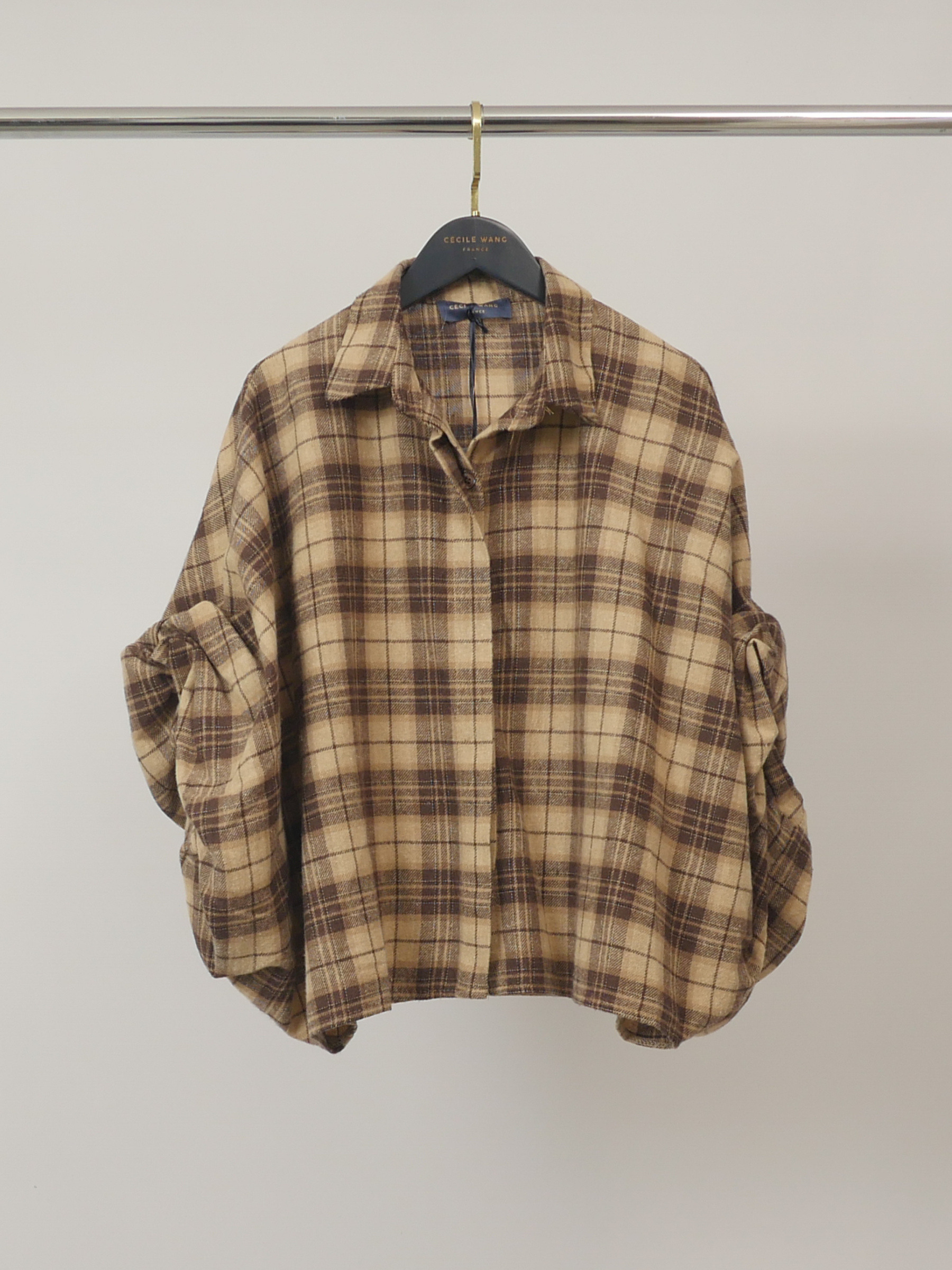 Mayorista CÉCILE WANG - Camisa holgada a cuadros – THS38726QST2