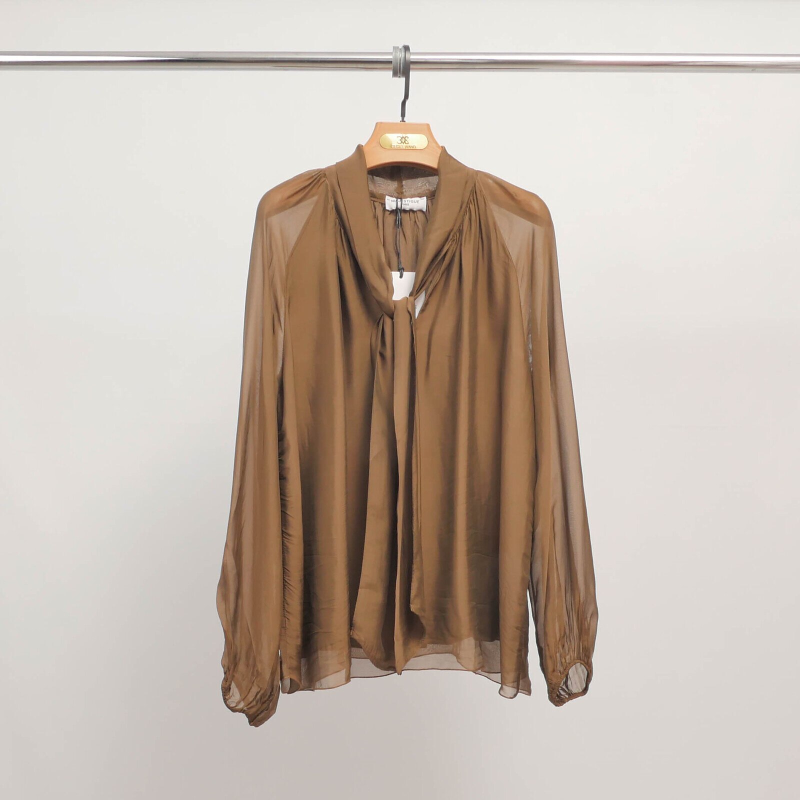 Mayorista Cécile Wang - Camisa fluida con cuello lavallière CFM31054