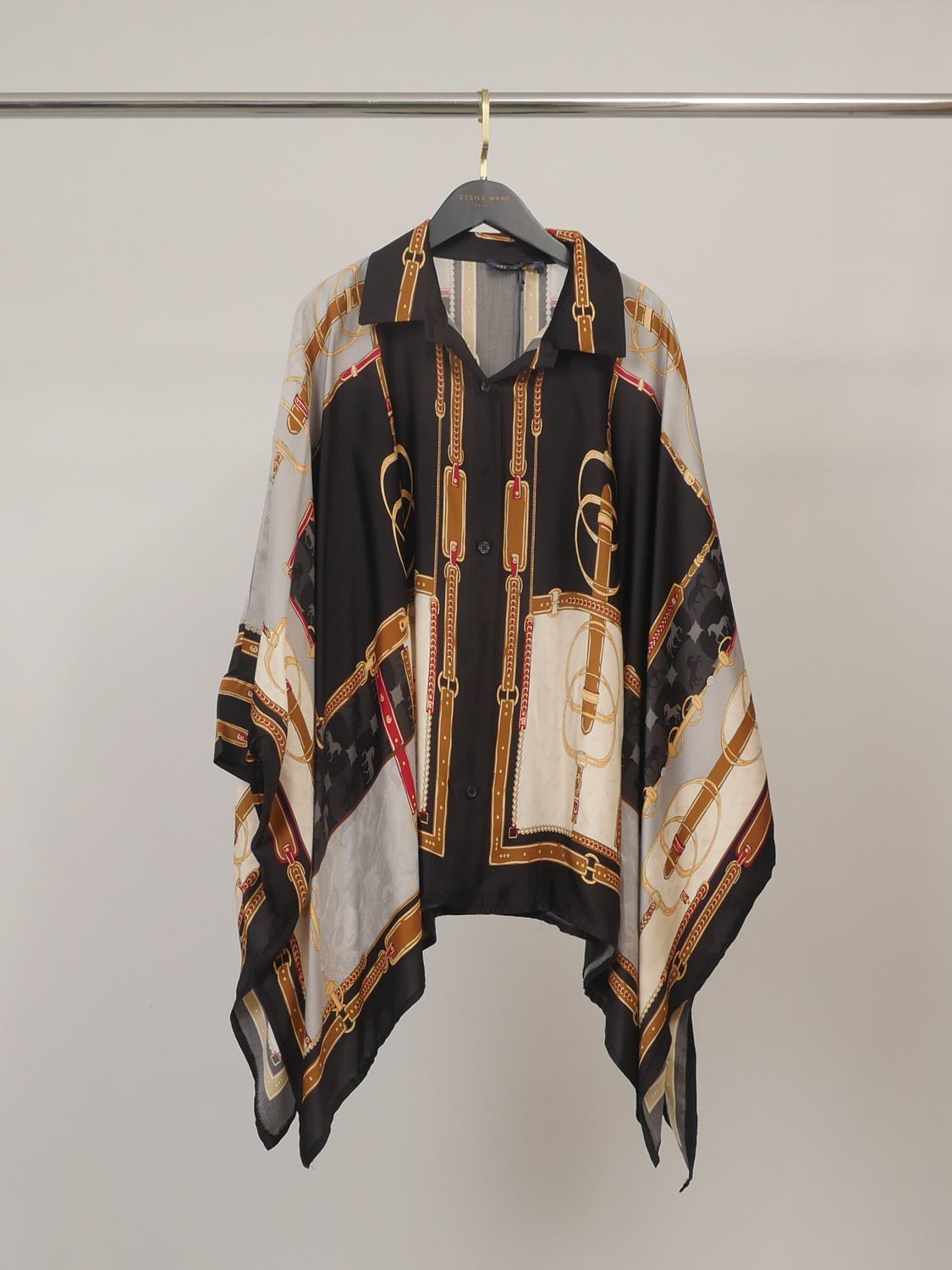 Großhändler CÉCILE WANG - Fließendes Poncho-Hemd KD8871VS-11