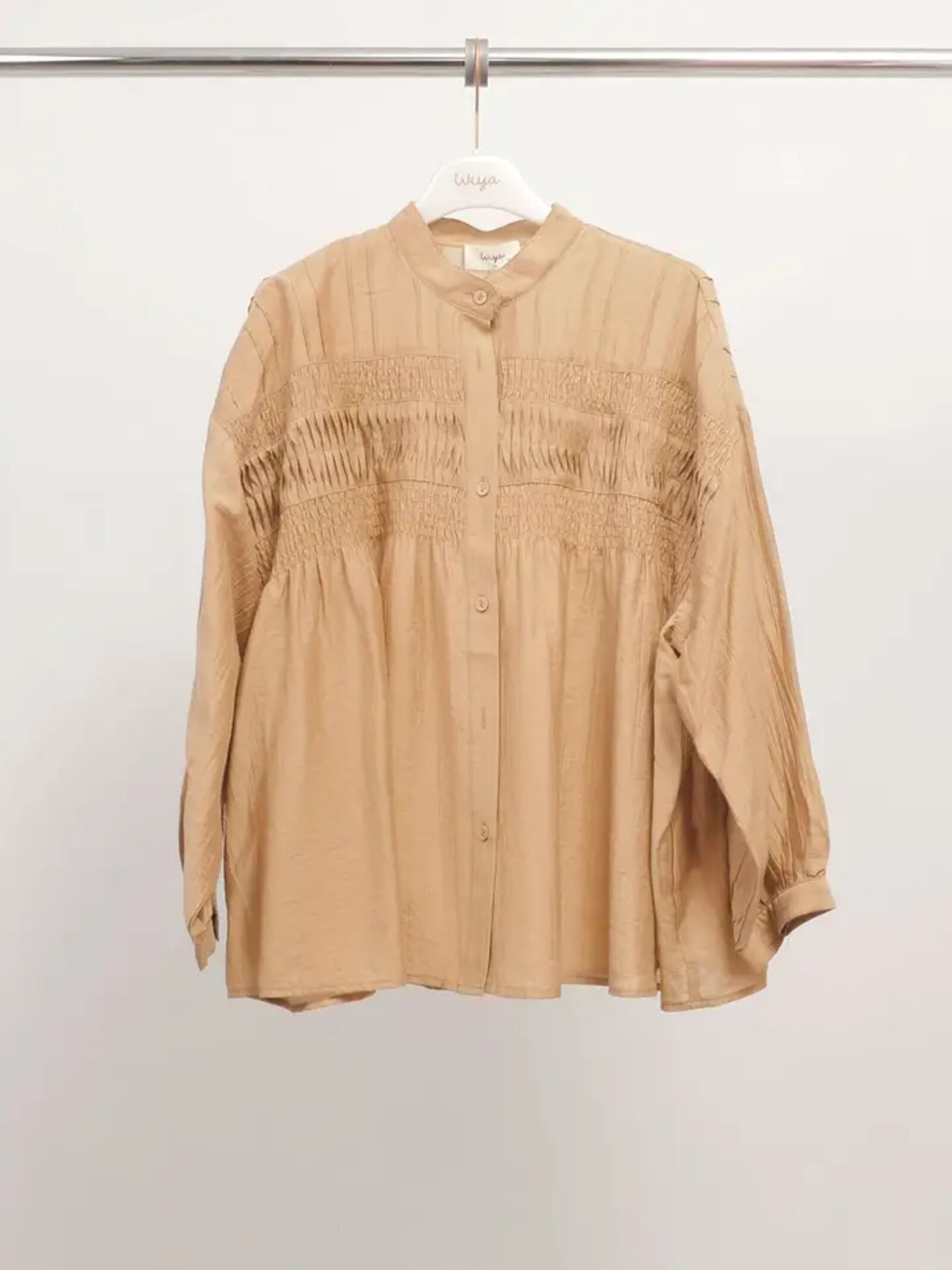 Mayorista Cécile Wang - Camisa fruncida de lyocell CWM2514