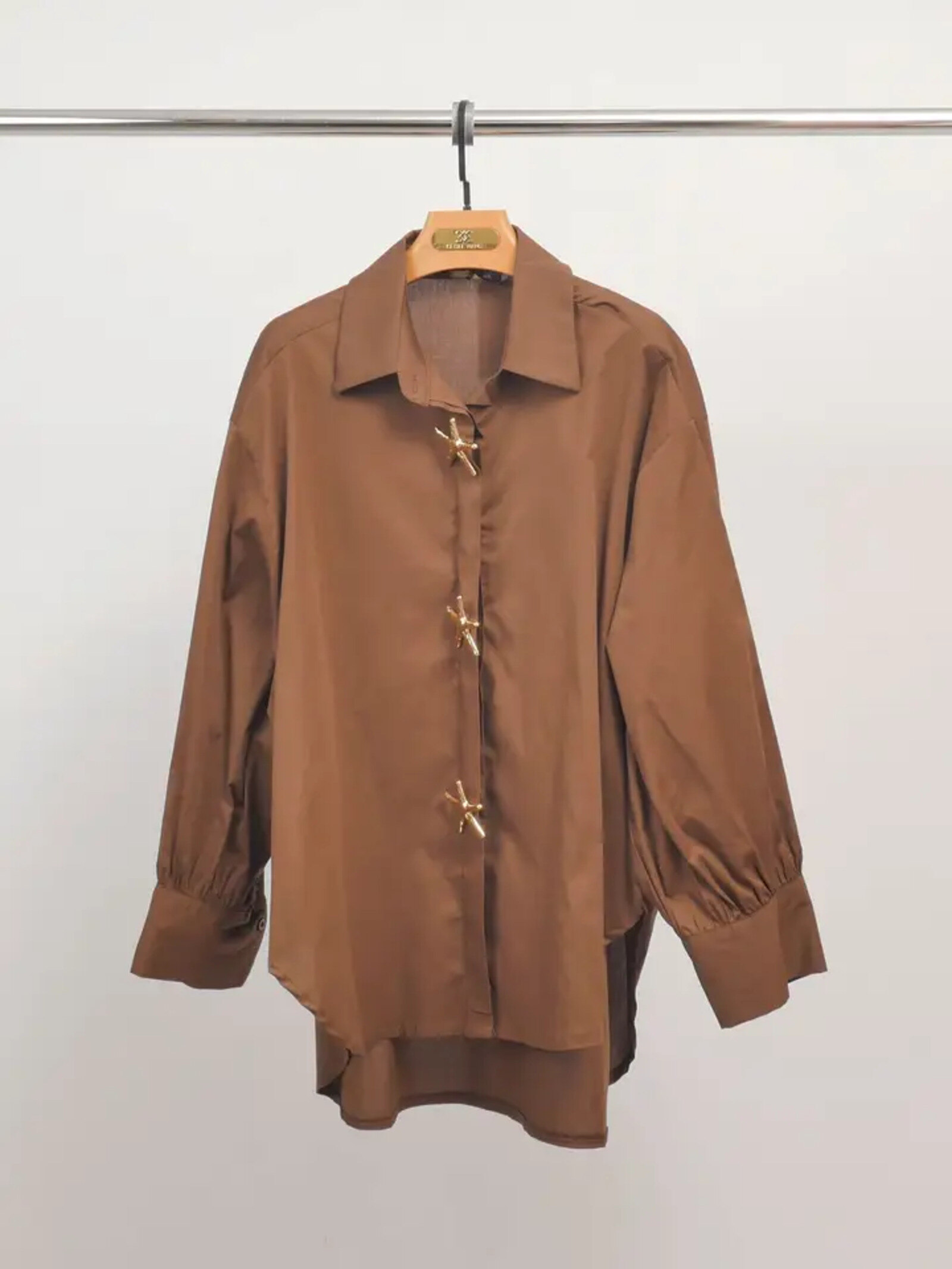 Mayorista Cécile Wang - Camisa de algodón con botones de estrella de mar DB52015