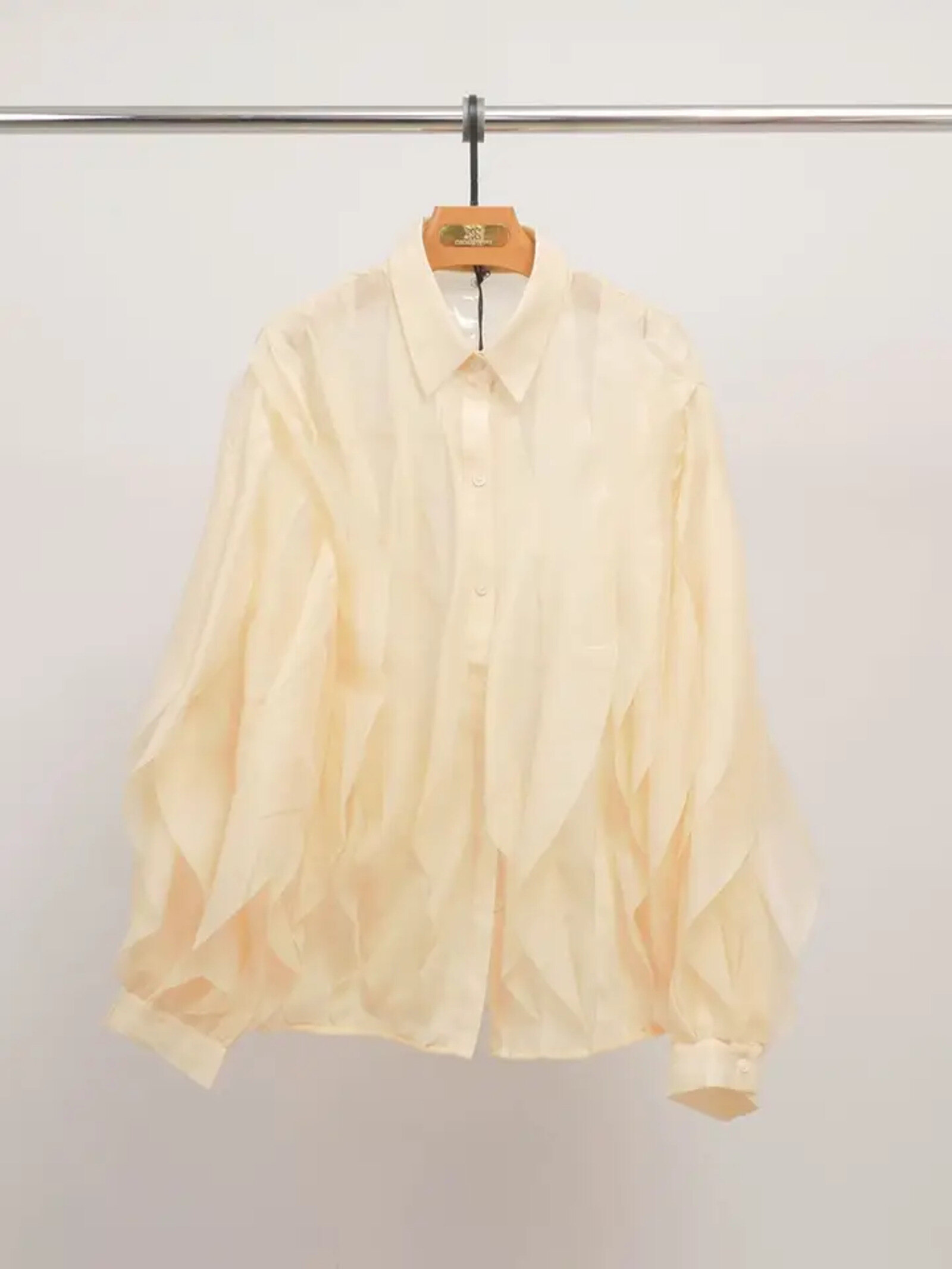 Mayorista Cécile Wang - Camisa plisada de gasa MJ261960
