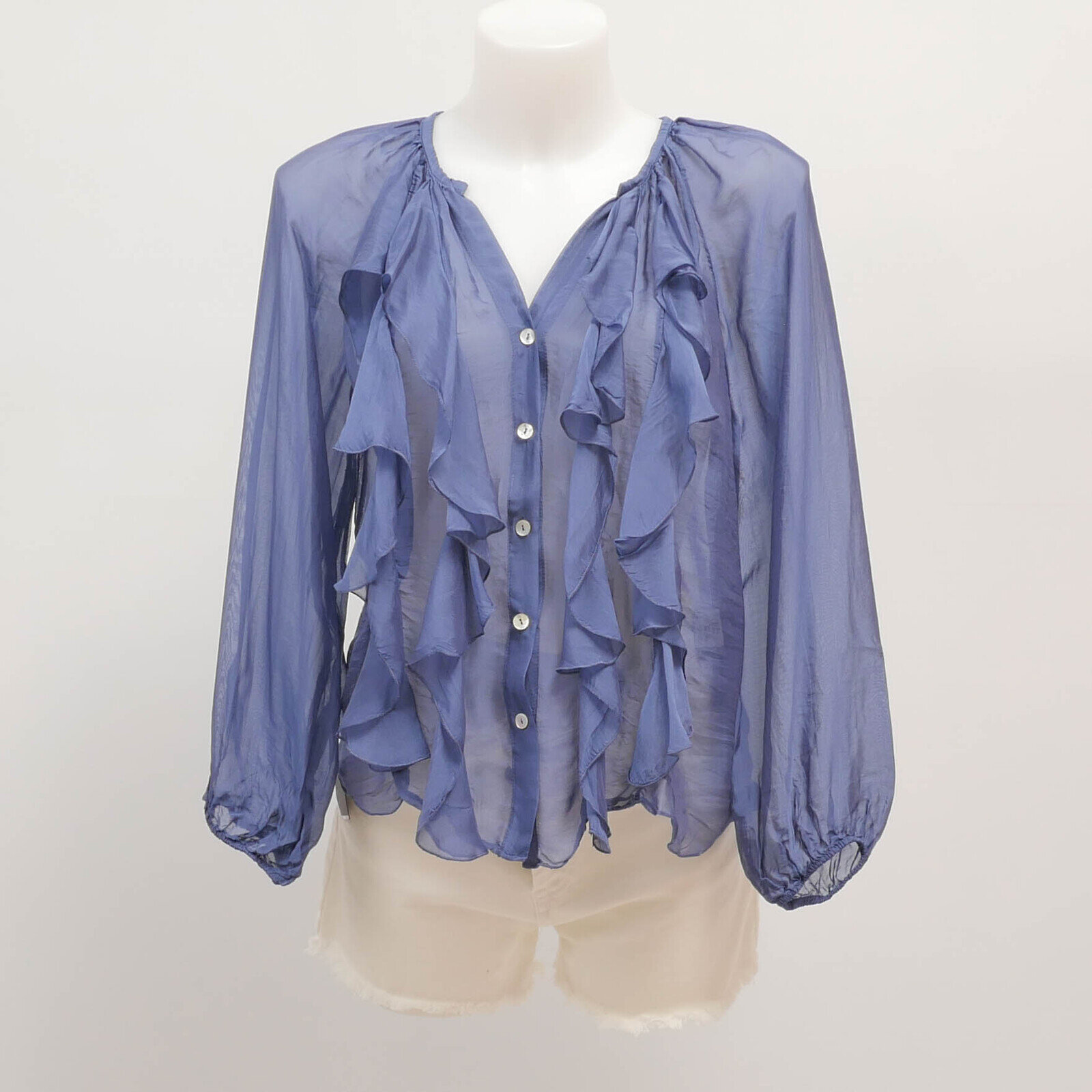 Mayorista Cécile Wang - Camisa fluida con volantes CFM32233