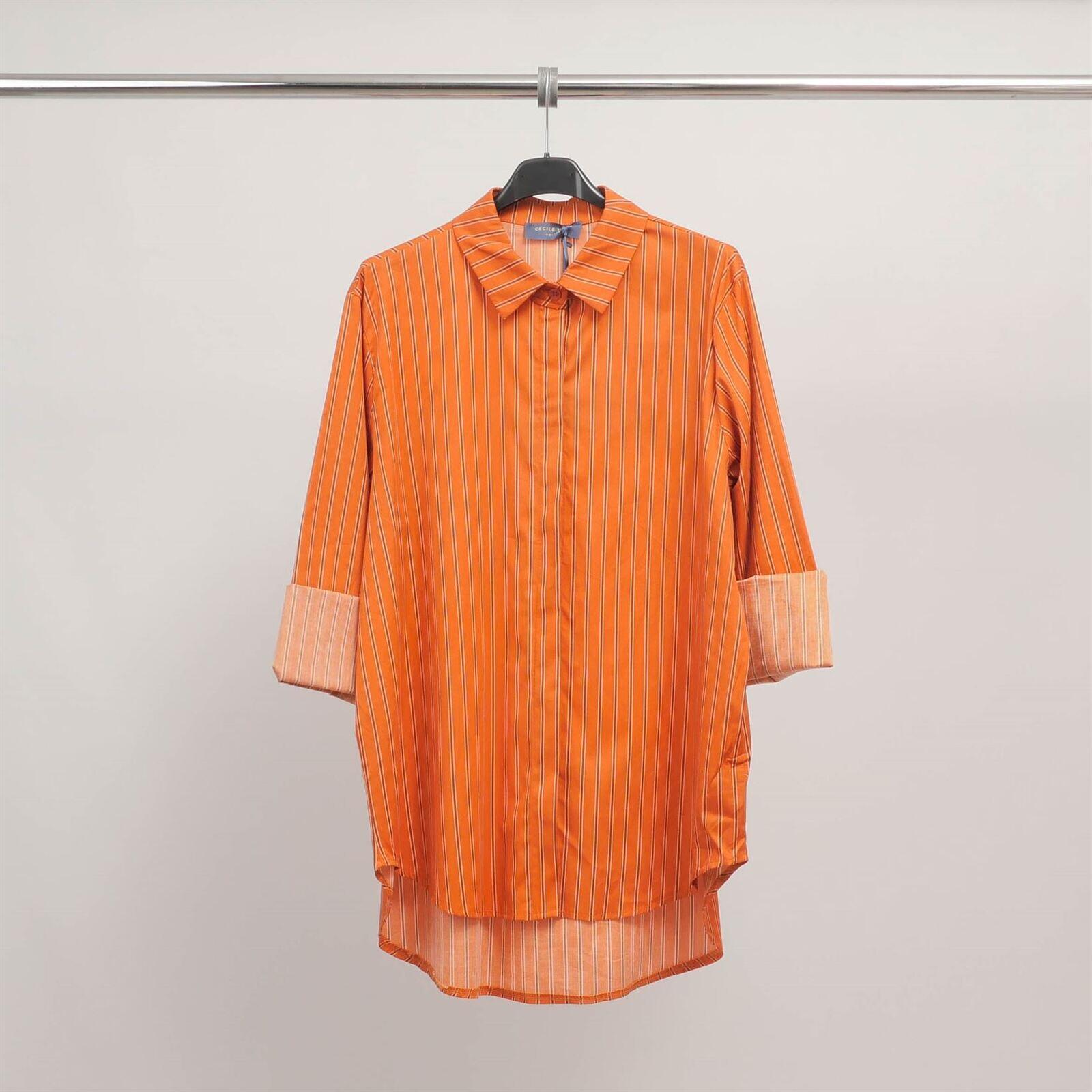 Mayorista Cécile Wang - Camisa de algodón a rayas oversize TDM50320