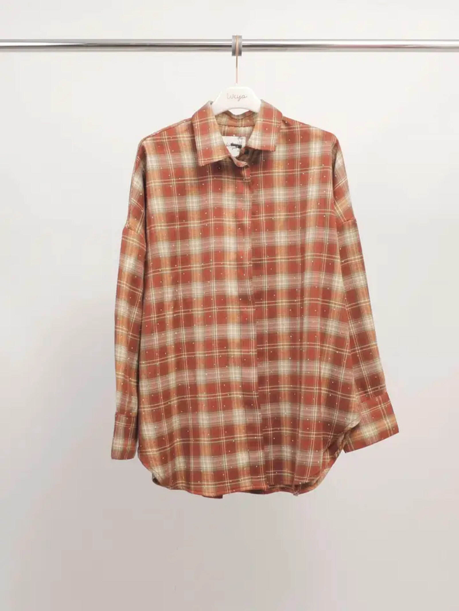 Mayorista Cécile Wang - Camisa de cuadros fluida oversize CWM2525