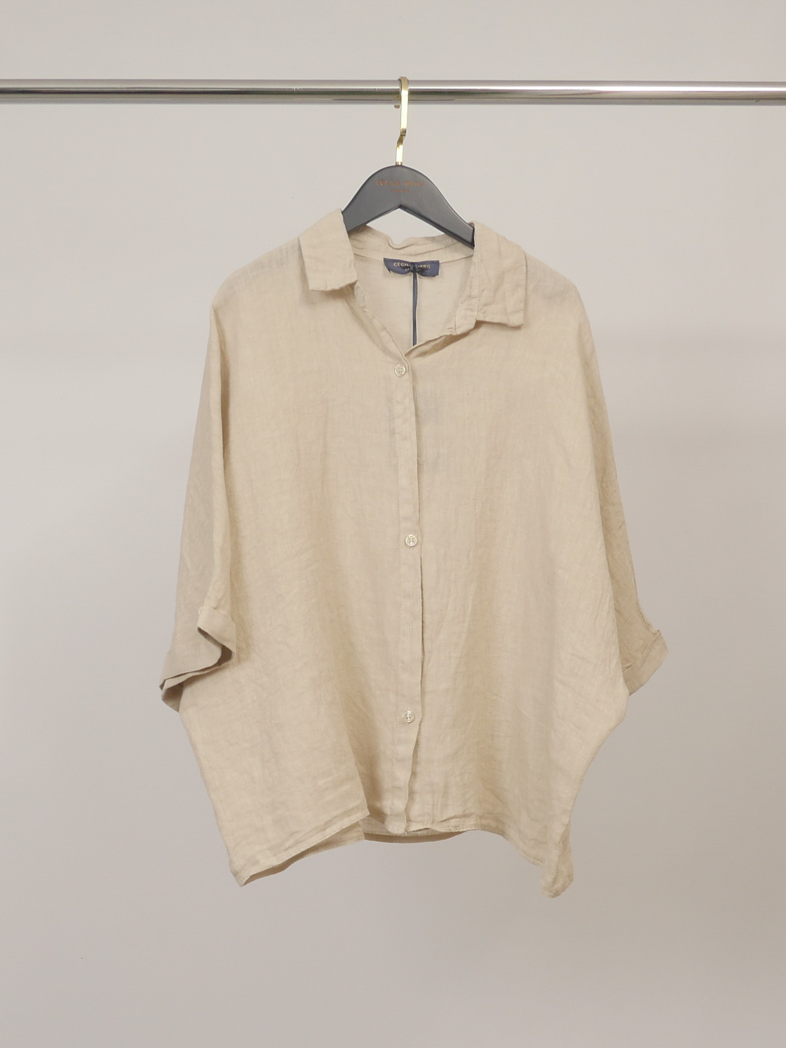 Wholesaler CÉCILE WANG - Short-sleeve linen shirt TDM15324L-2