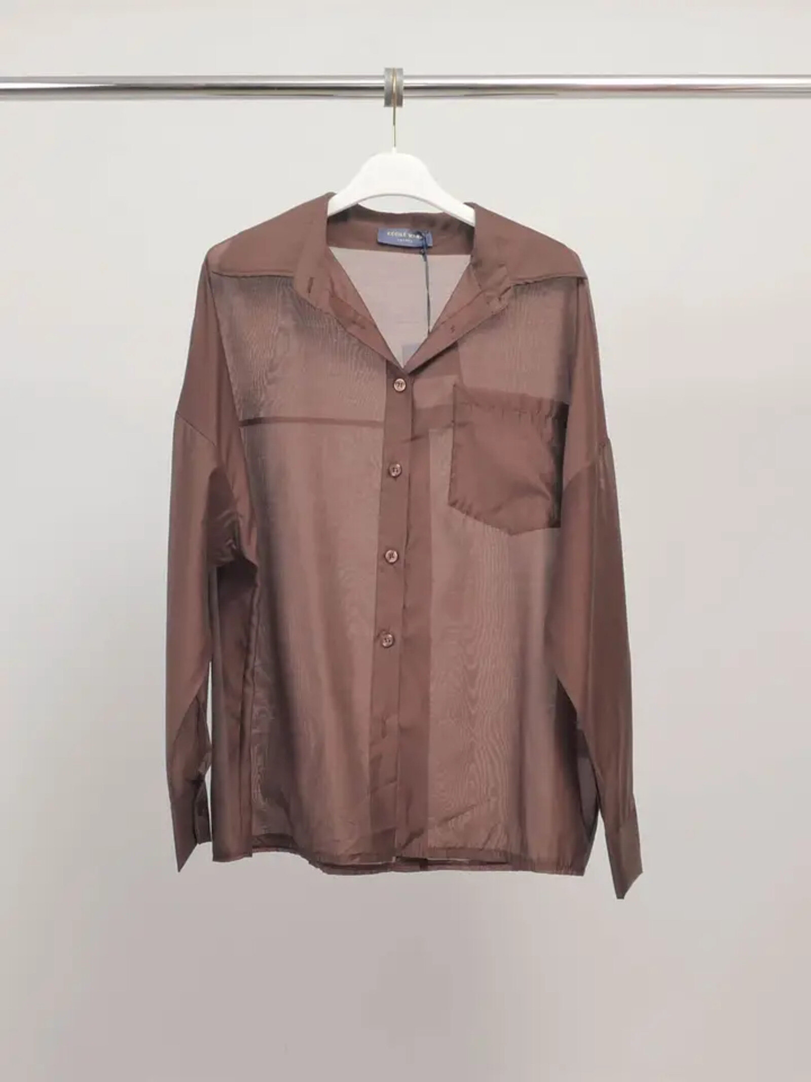 Mayorista Cécile Wang - Camisa de voile fluida lisa BCG02350