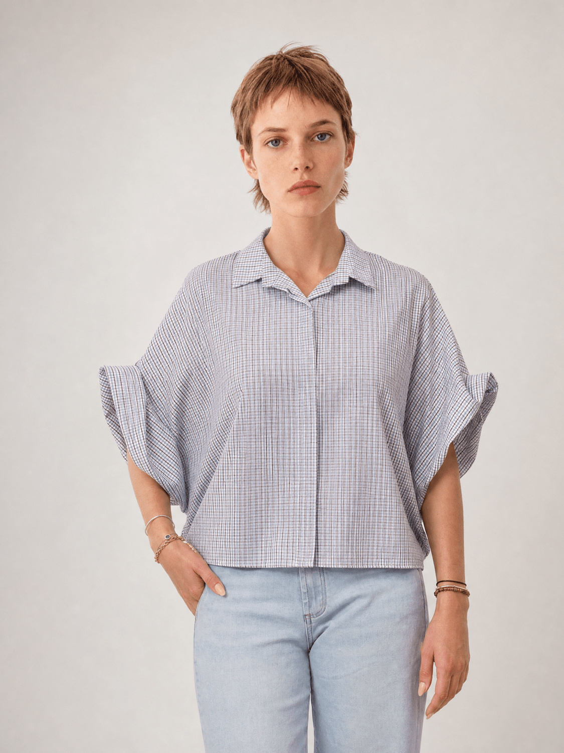 Grossiste CÉCILE WANG - Chemise à carreaux – TDM38726-9