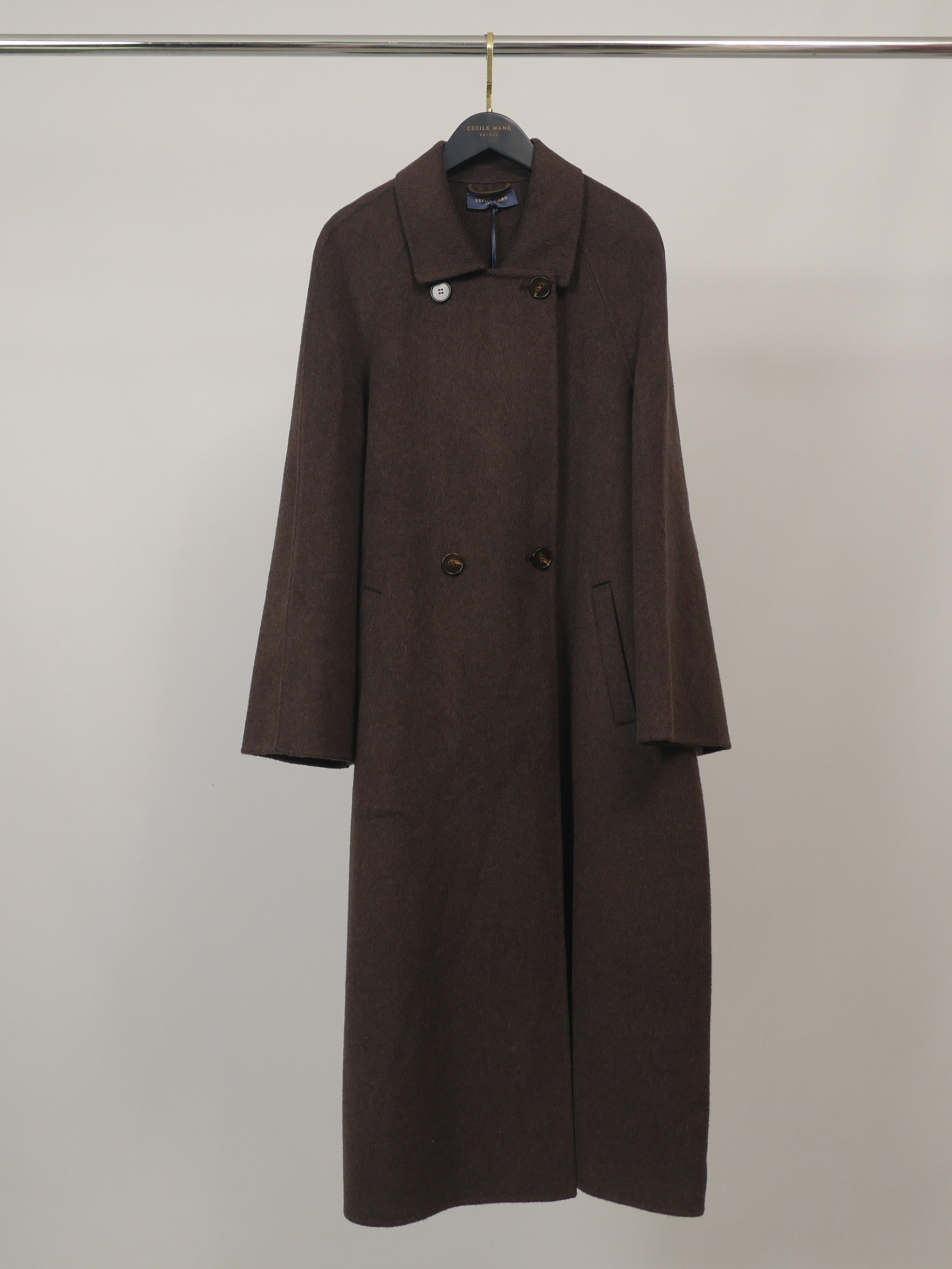 Long wool and cashmere double-breasted coat – DSY268853 | Paris
