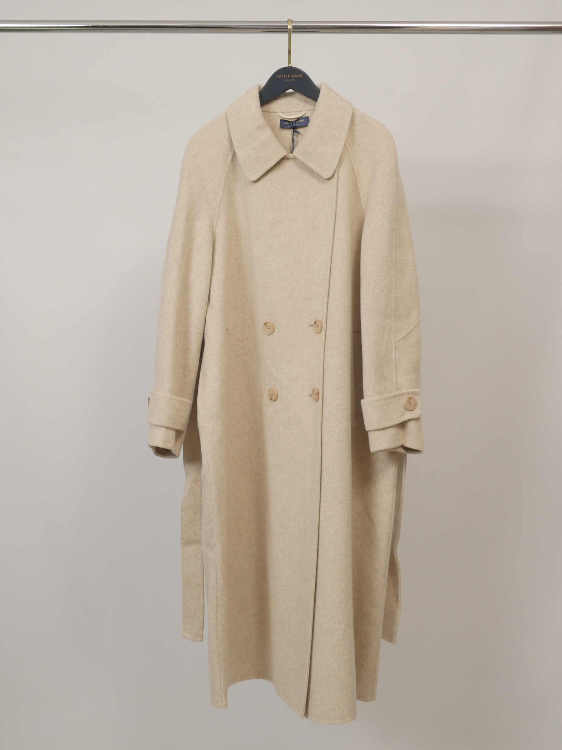 Long wool and cashmere double-breasted coat – DSY268857 | Paris