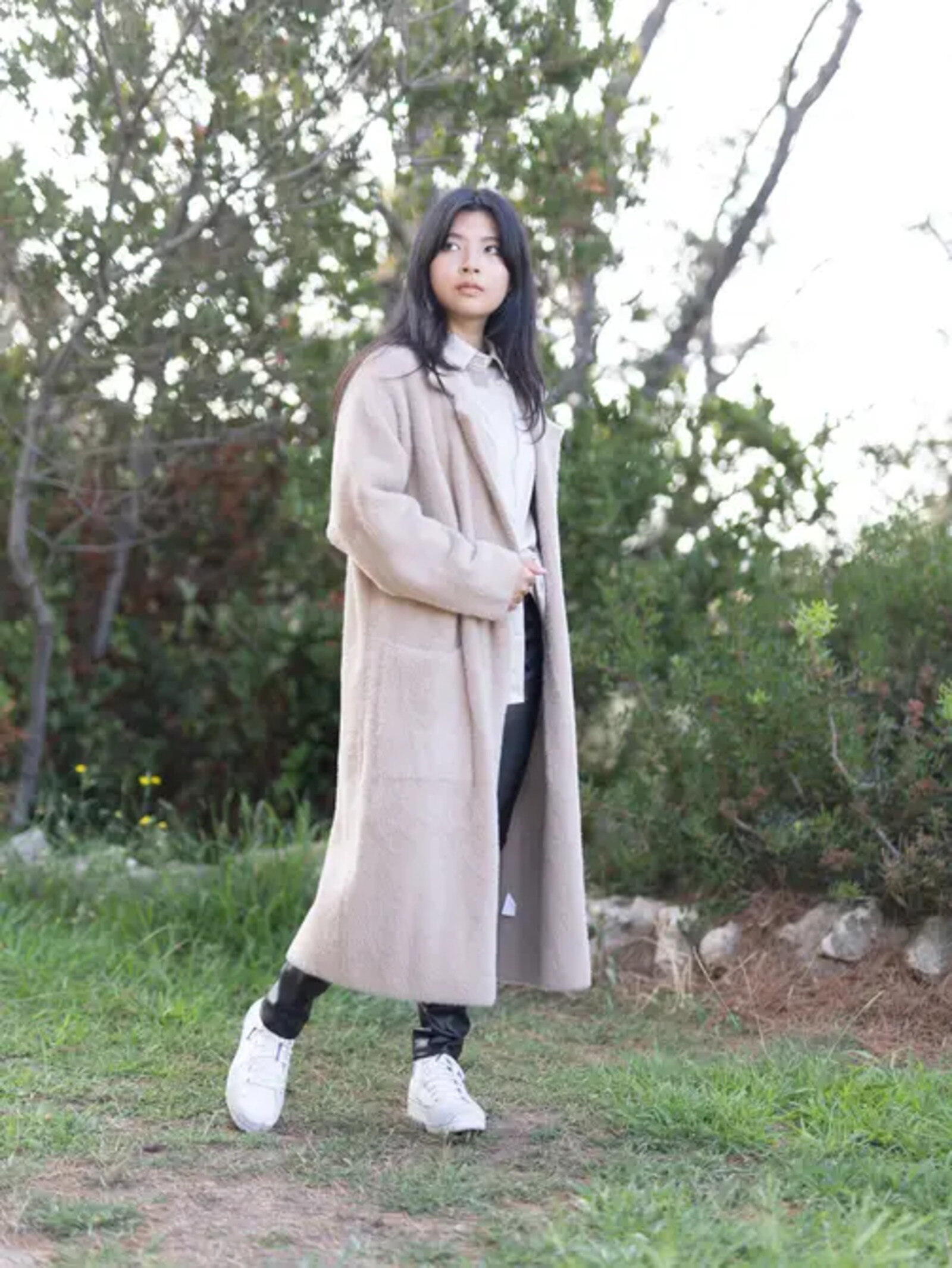 Grossiste Cécile Wang - Manteau long en maille peluche ultra-douce DSY2308