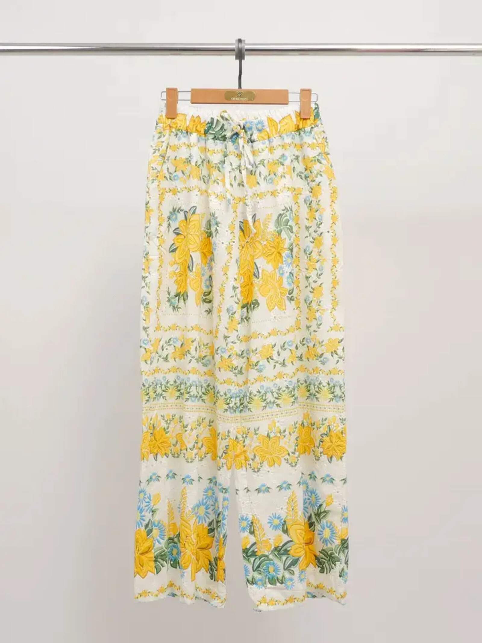 Grossiste Cécile Wang - Pantalon large imprimé fleuri en coton – KD6637CO-21