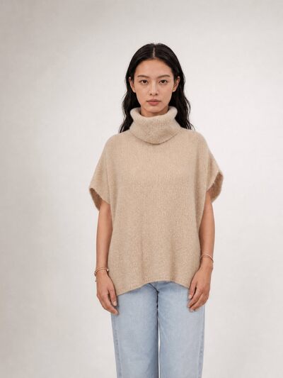 Großhändler CÉCILE WANG - Mohair Rollkragenpullover – MCL23100 Großhändler CÉCILE WANG - Mohair Rollkragenpullover – MCL23100