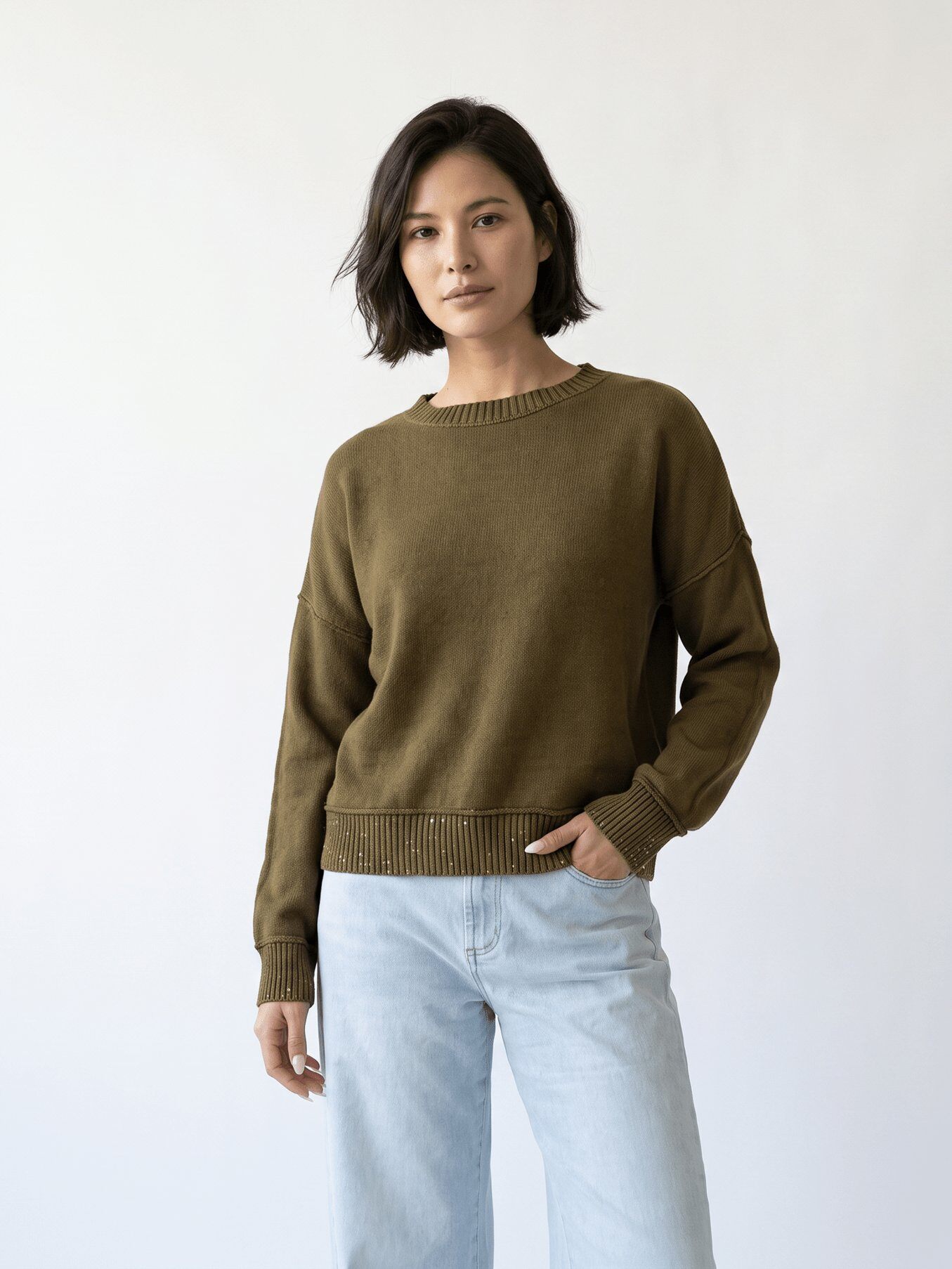 Grossiste CÉCILE WANG - Pull ample col rond – DSY9777
