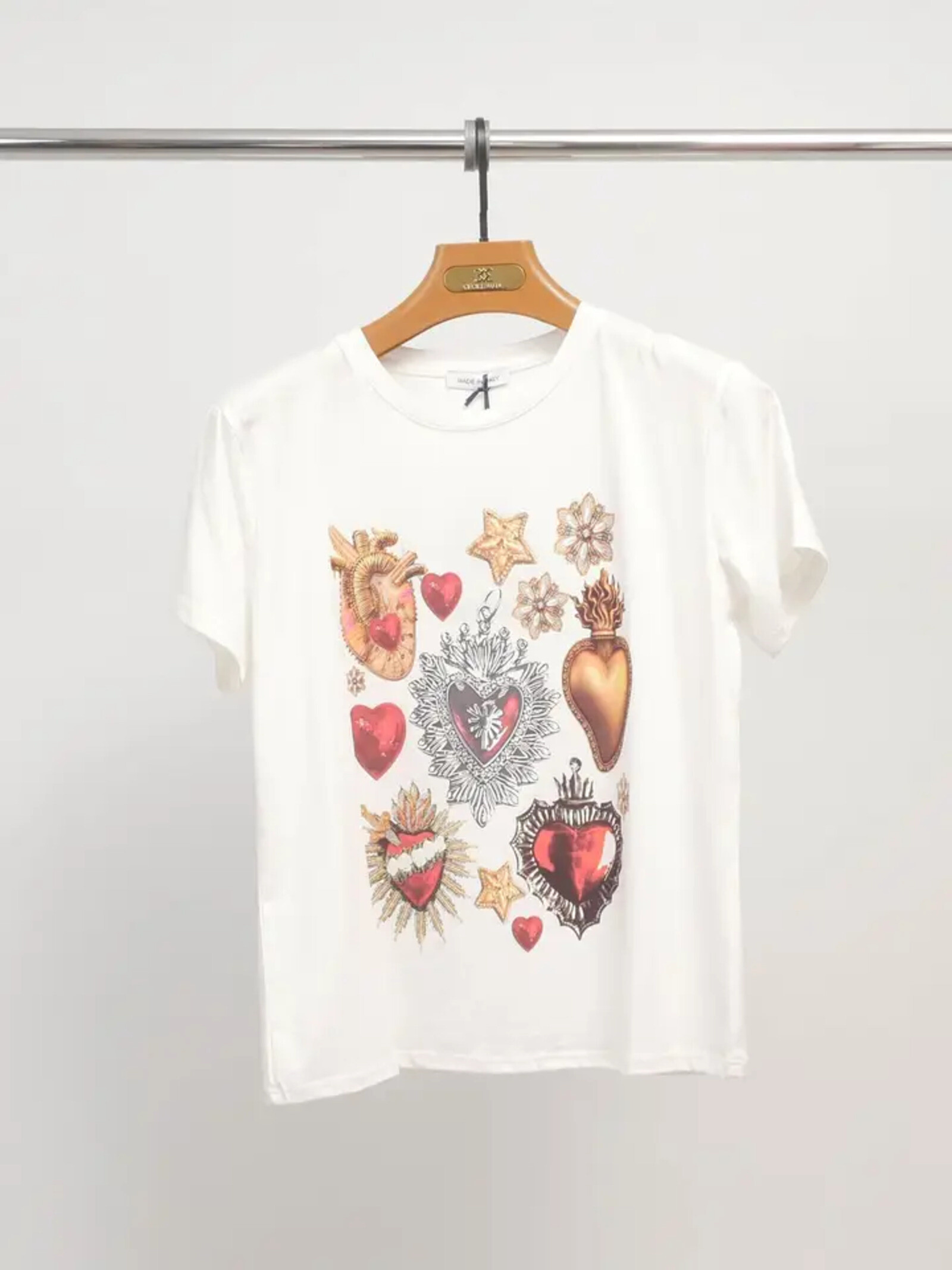 Großhändler Cécile Wang - T-Shirt mit bedruckten heiligen Herzen CSS24020-3