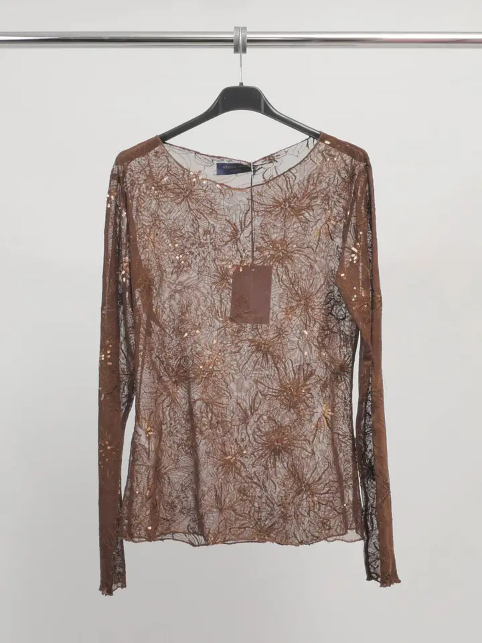 Wholesaler CÉCILE WANG - Sheer sequin-embroidered blouse TDM83325