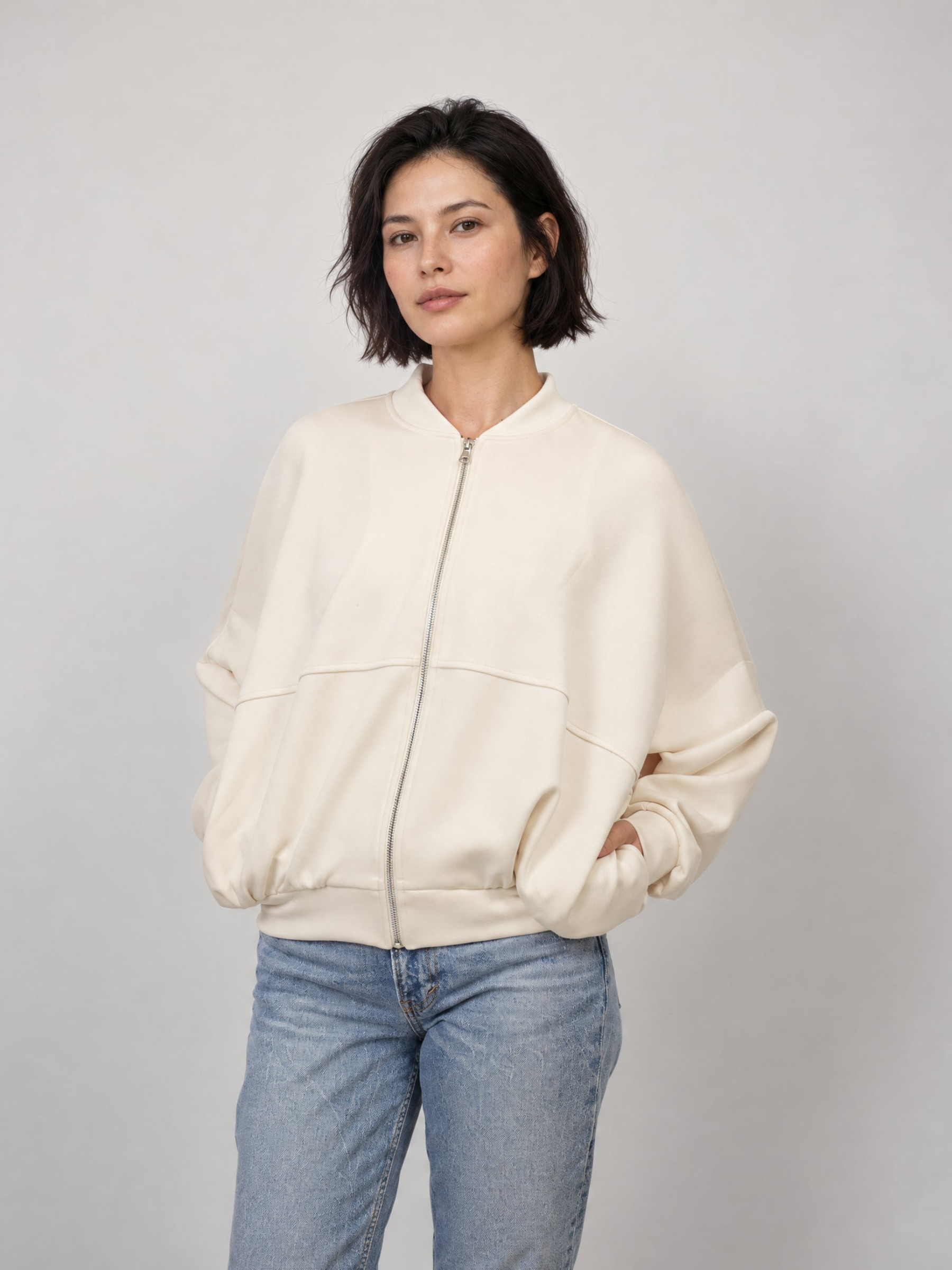 Wholesaler CÉCILE WANG - Zip-Up Bomber Jacket – CJY2360