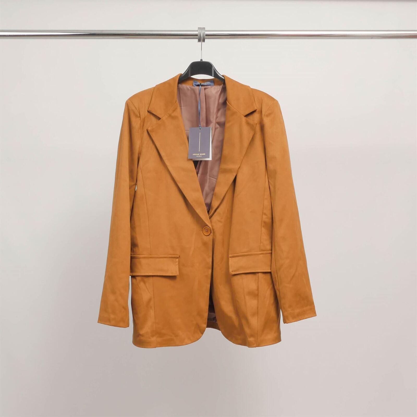 Grossista Cécile Wang - Blazer diritto effetto camoscio TDM55320