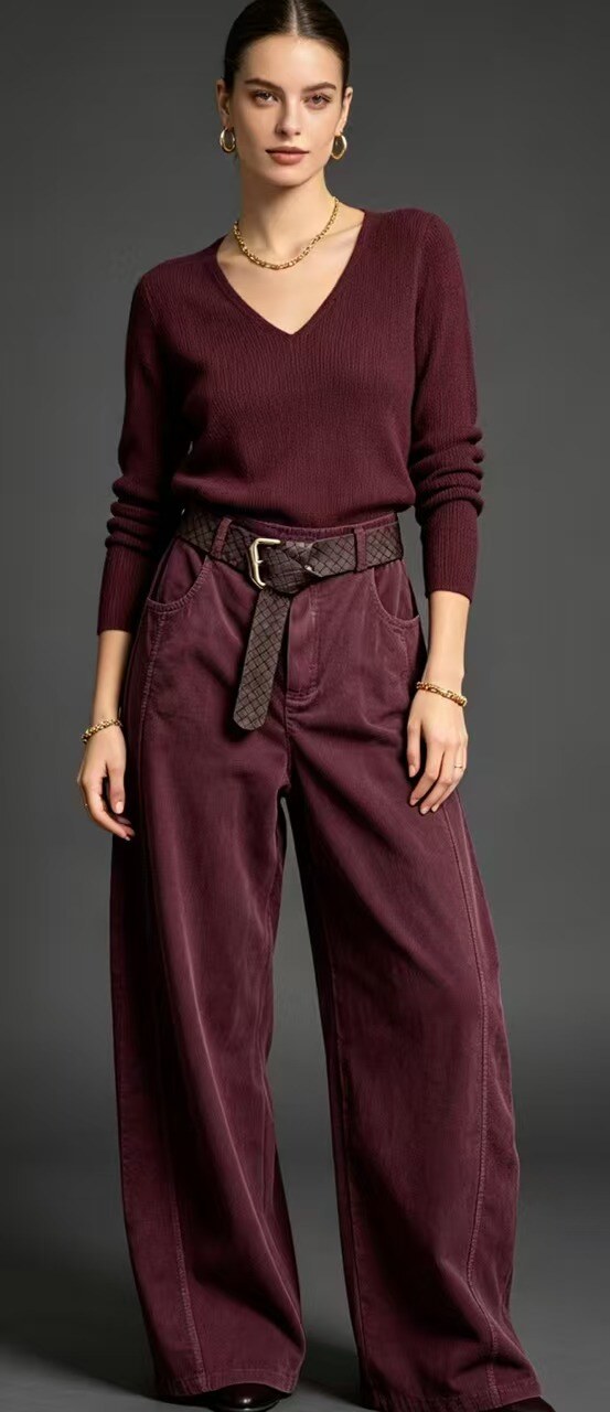 Wholesaler CEM - BALLOON TROUSERS IN STRIPED WASHED-DYED VELVET