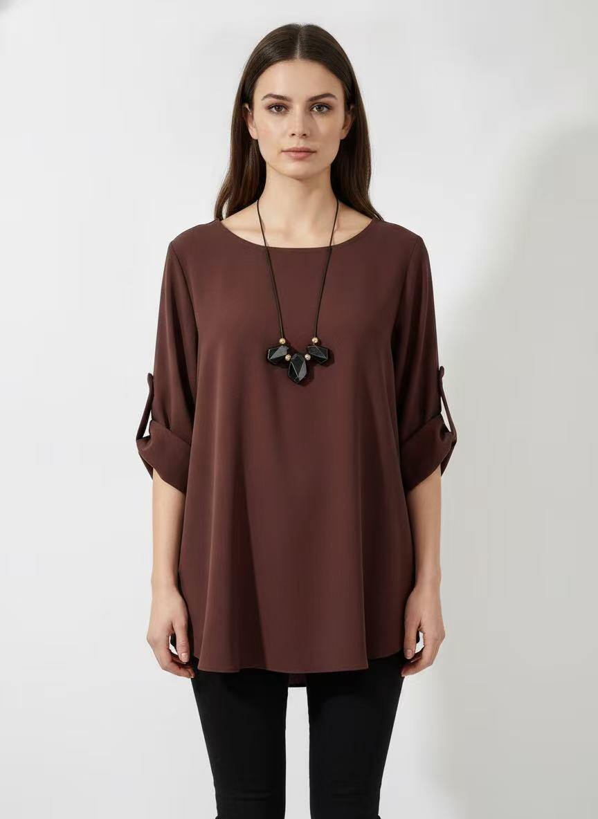 Grossista CEM - MAXI MAGLIA IN VISCOSA MODAL CON COLLANA
