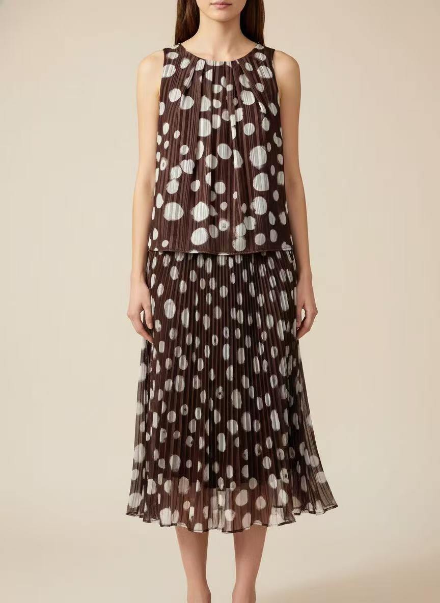 Wholesaler CEM - PRINTED GEORGETTE TOP WITH LUREX BASE
