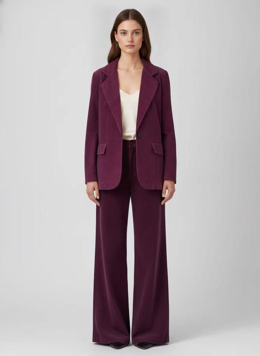 Mayorista CEM - CHAQUETA OVERSIZE DE TERCIOPELO RAYADO TEÑIDO LAVADO