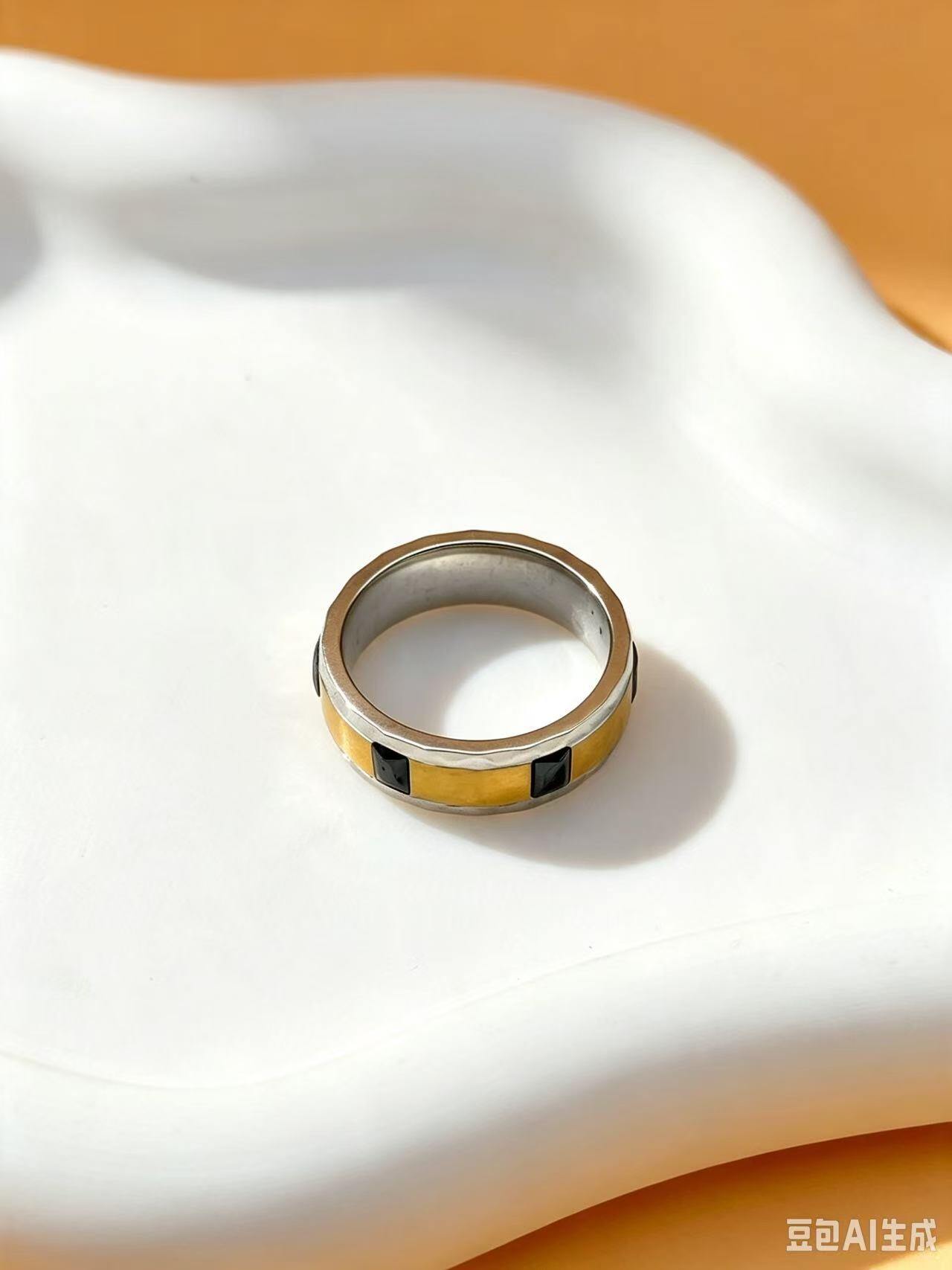 Grossista Ceramik - Anello Unisex in Acciaio Inossidabile e Ceramica
