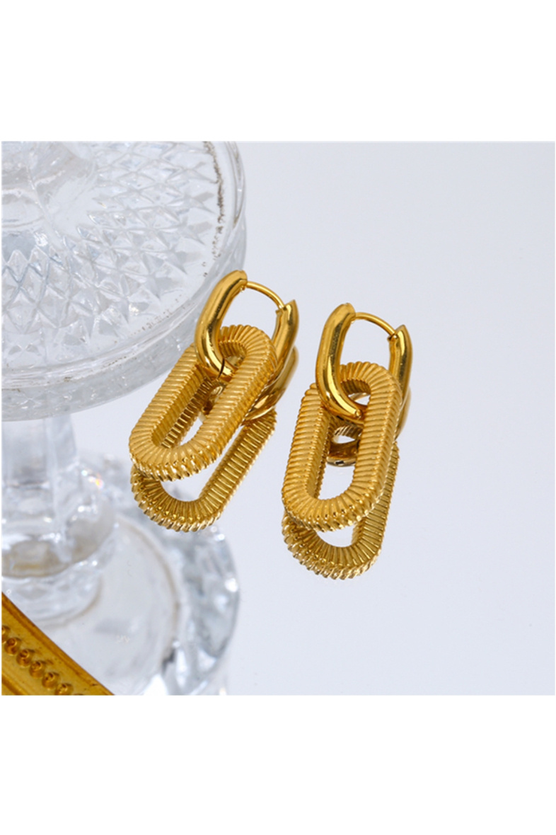 Wholesaler Ceramik - Women's Hoop Earrings in Stainless Steel diameter 70MM