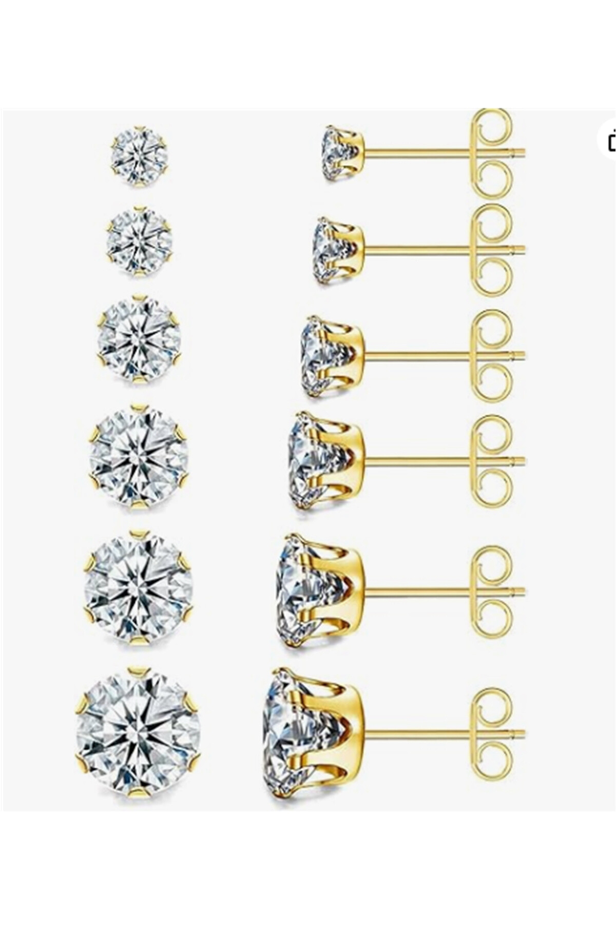 Wholesaler Ceramik - Stainless Steel Cubic Zirconia Stud Earring 3-10MM