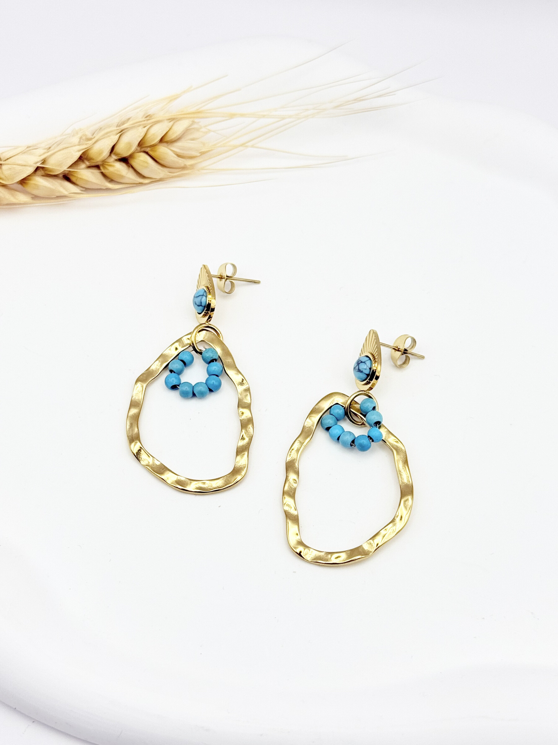 Wholesaler Ceramik - Ethnic stainless steel earrings