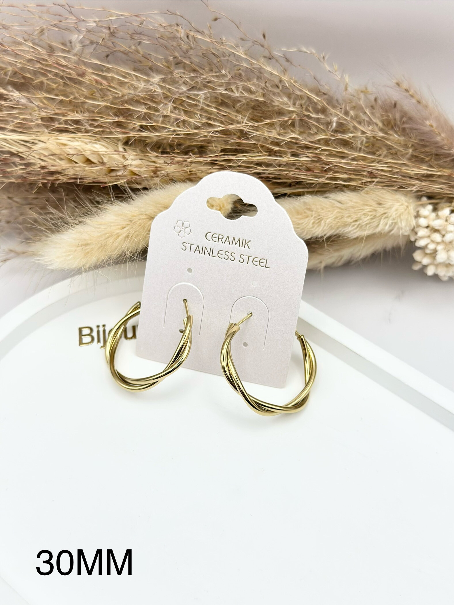 Wholesaler Ceramik - Trèfles stainless steel earrings