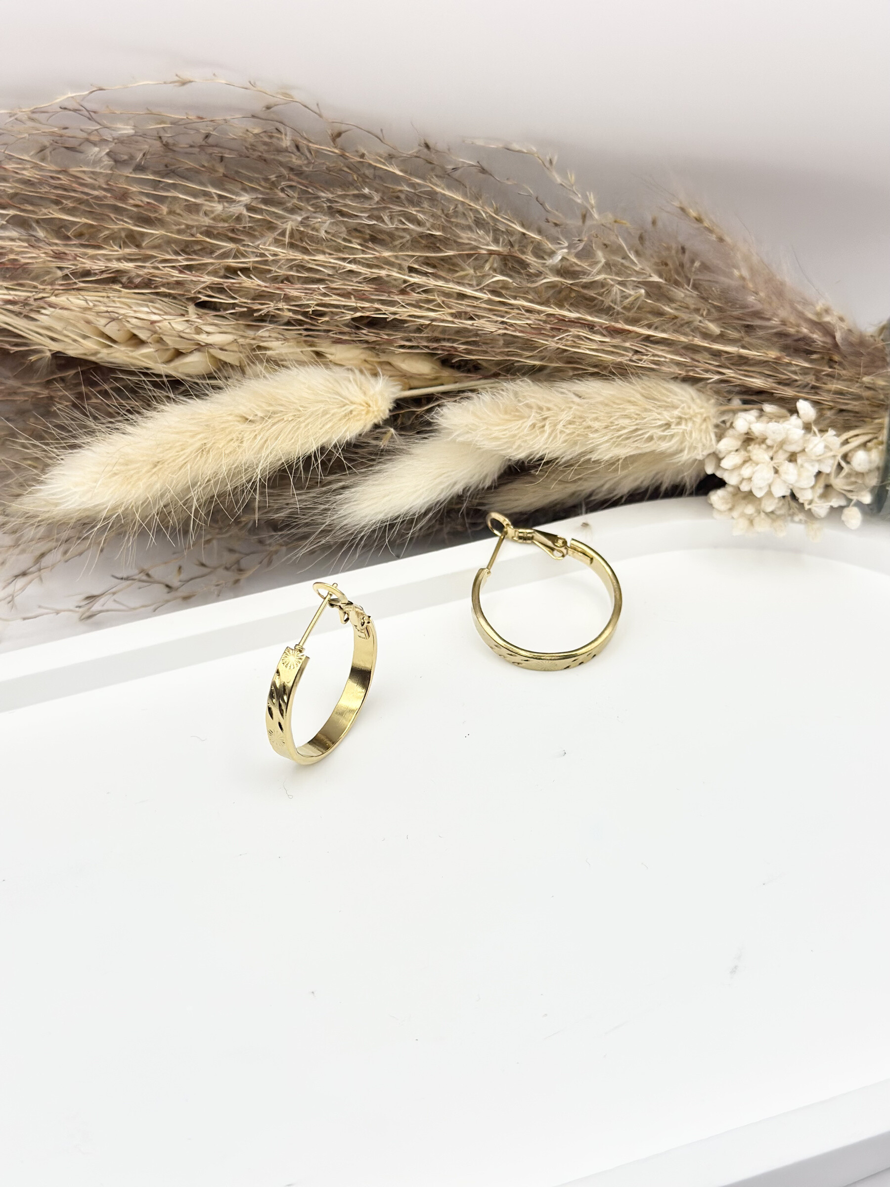 Wholesaler Ceramik - Creole earrings in 20mm stainless steel