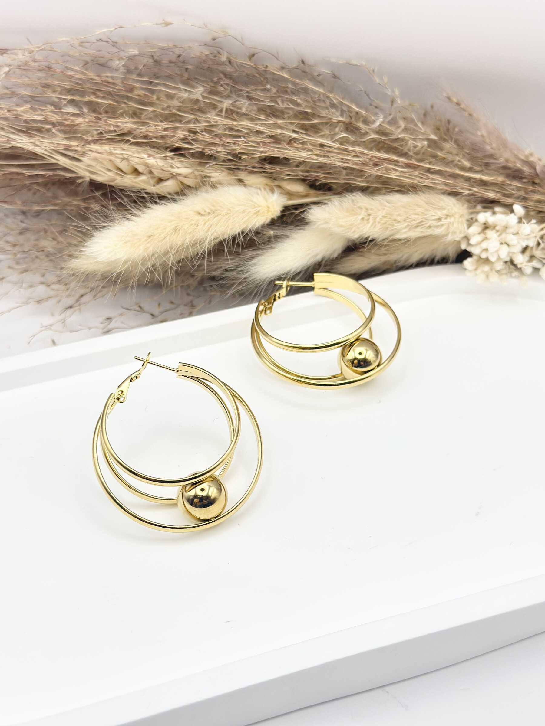 Wholesaler Ceramik - Stainless steel Creole earrings