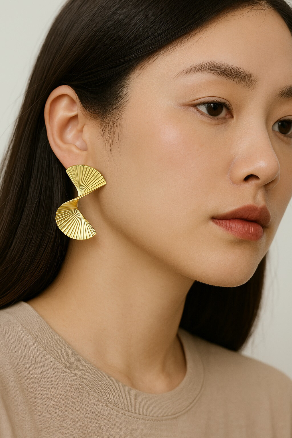 Grossiste Ceramik - Boucles d'Oreilles Design Spirale en Acier Inoxydable