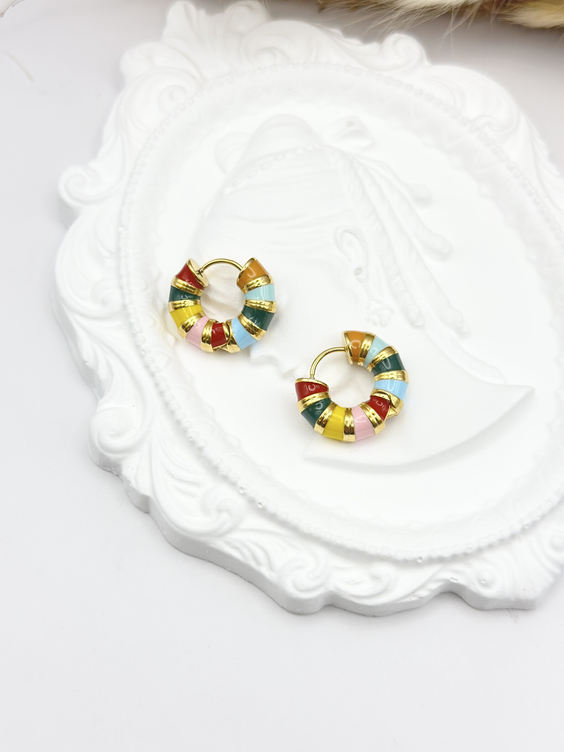Wholesaler Ceramik - Creole Earrings in Stainless Steel
