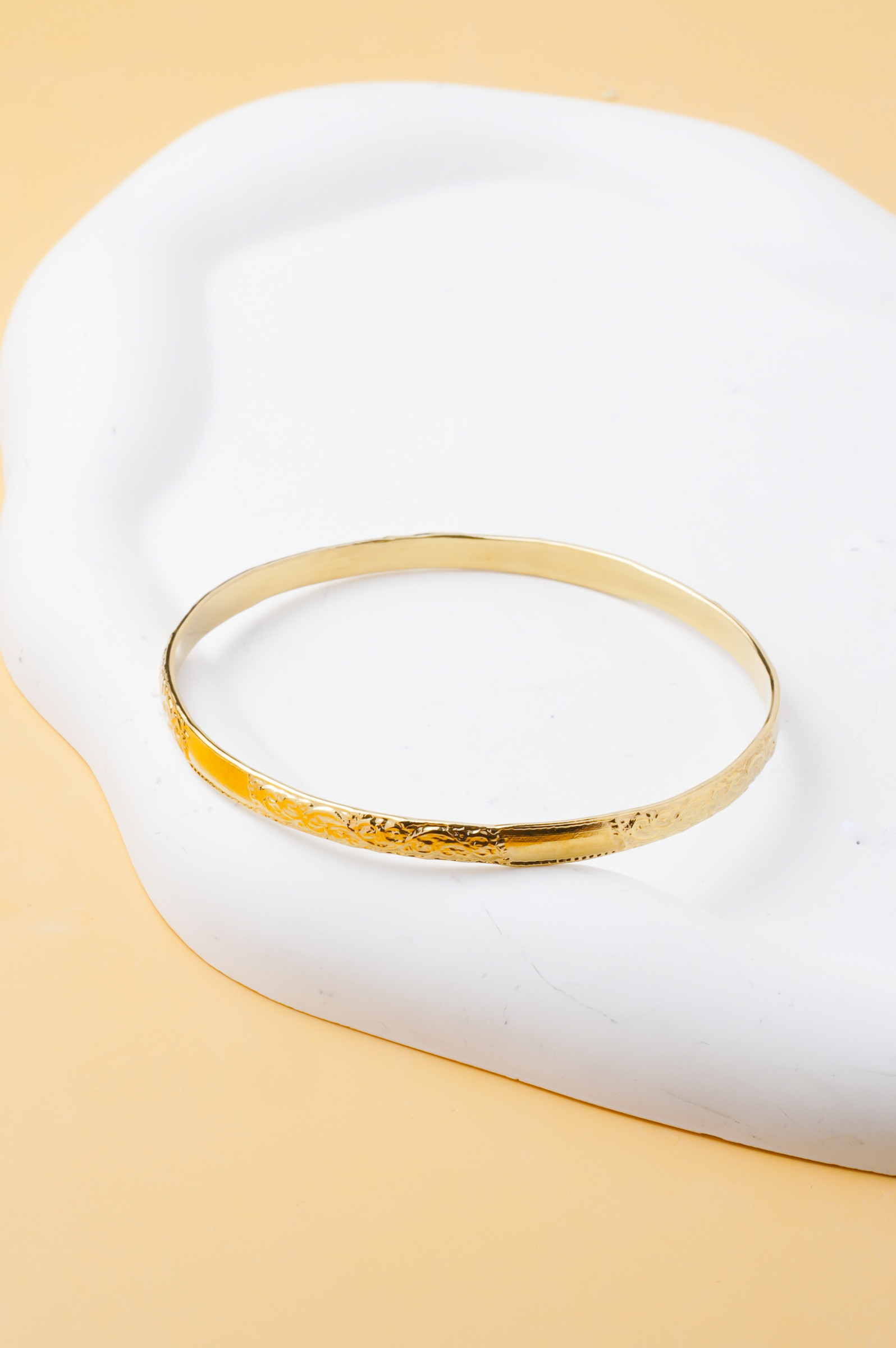 Grossiste Ceramik - Bracelet Femme Rigide Doré – Acier Inoxydable | Diamètre 70 mm | Épaisseur 5 mm