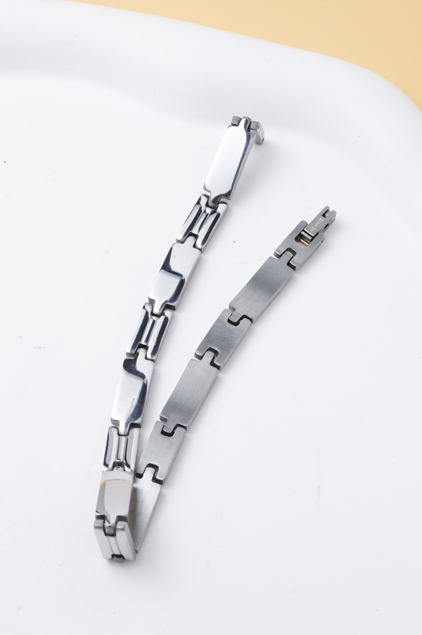 Mayorista Ceramik - Pulsera de hombre de eslabones de acero inoxidable – 20 cm – plateado