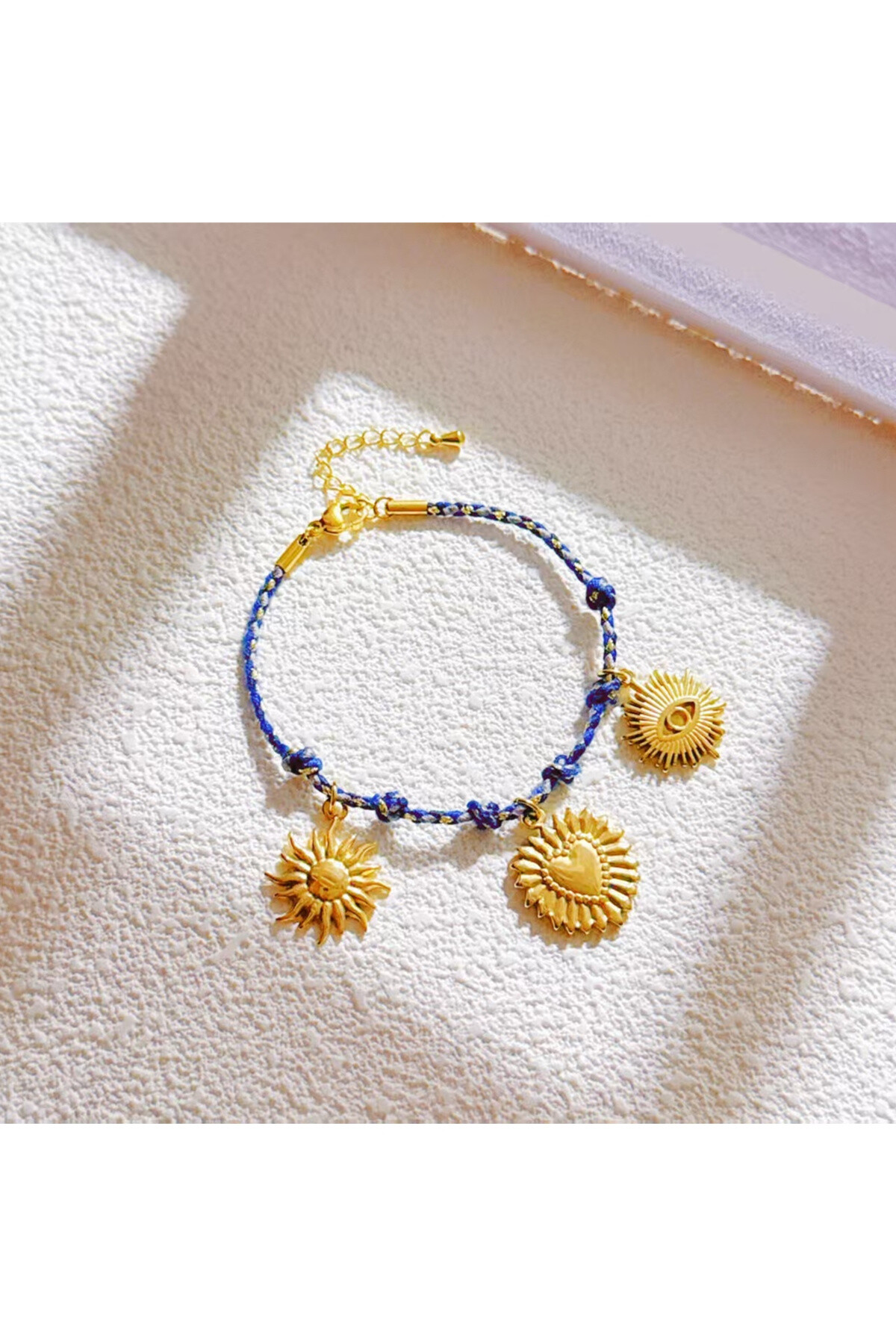 Wholesaler Ceramik - Midnight blue cord bracelet with charms Stainless steel
