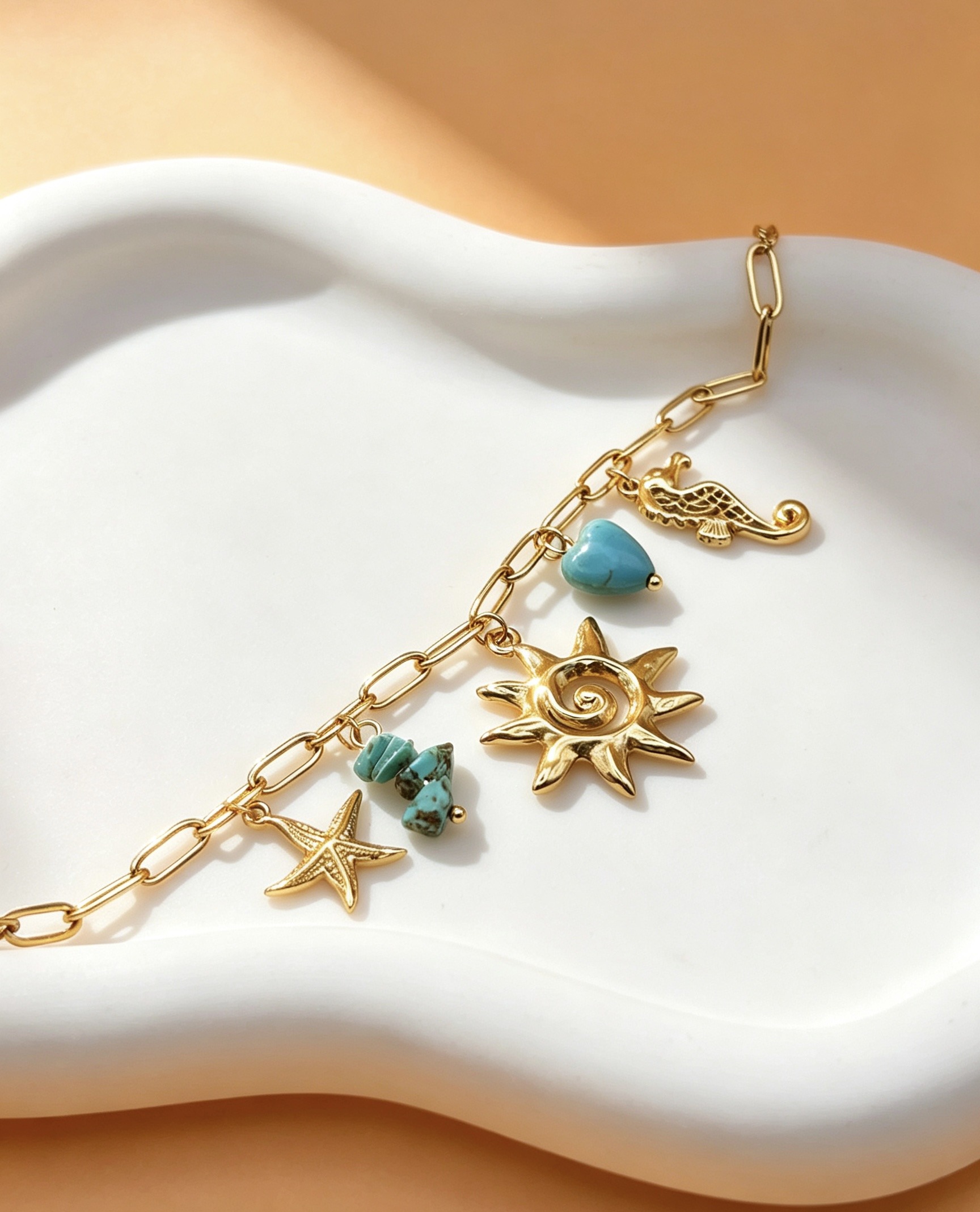 Grossiste Ceramik - ? Bracelet charms turquoise