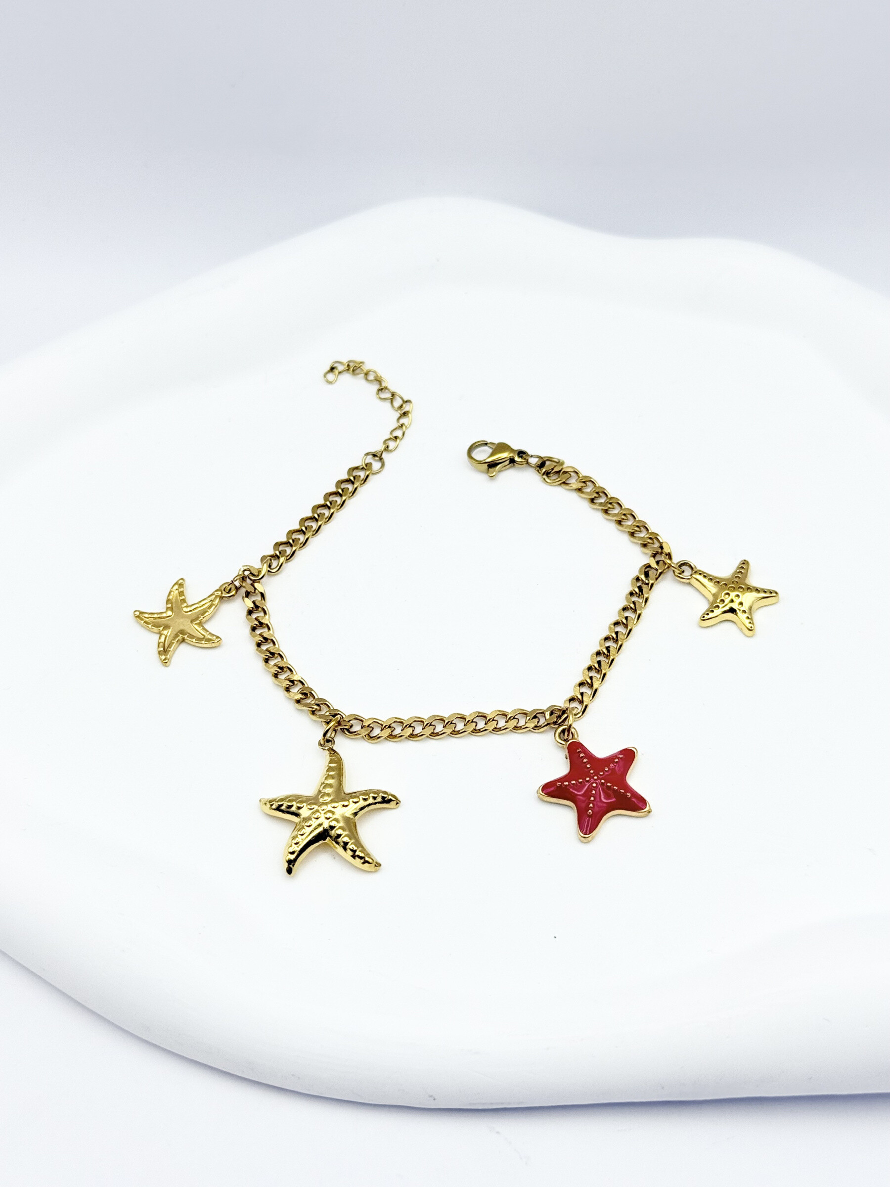 Wholesaler Ceramik - Starfish Charms Bracelet - Stainless Steel